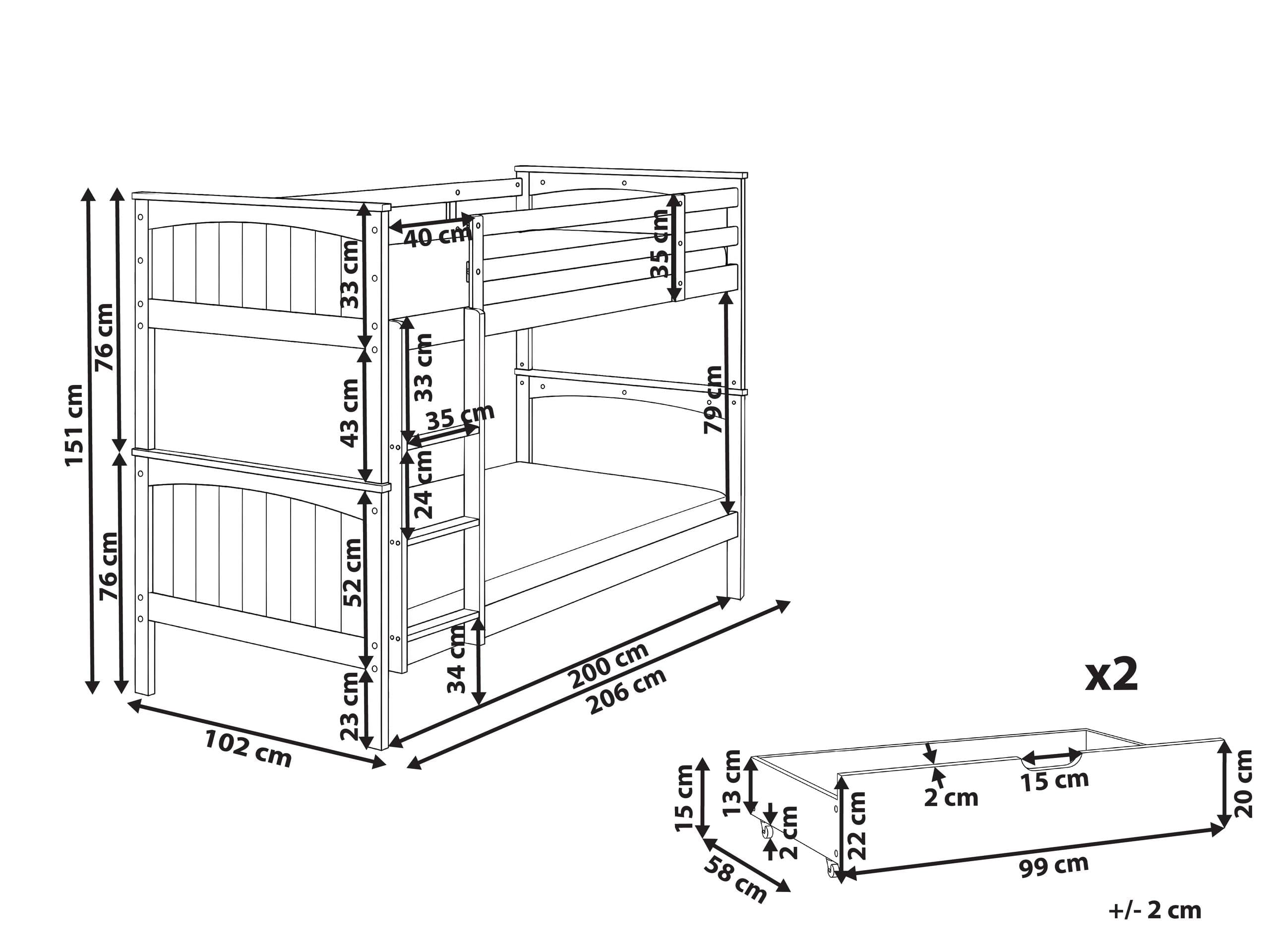 beliani-albon-hochbett-90x200-wei-mit-bettkasten-kiefer image 3