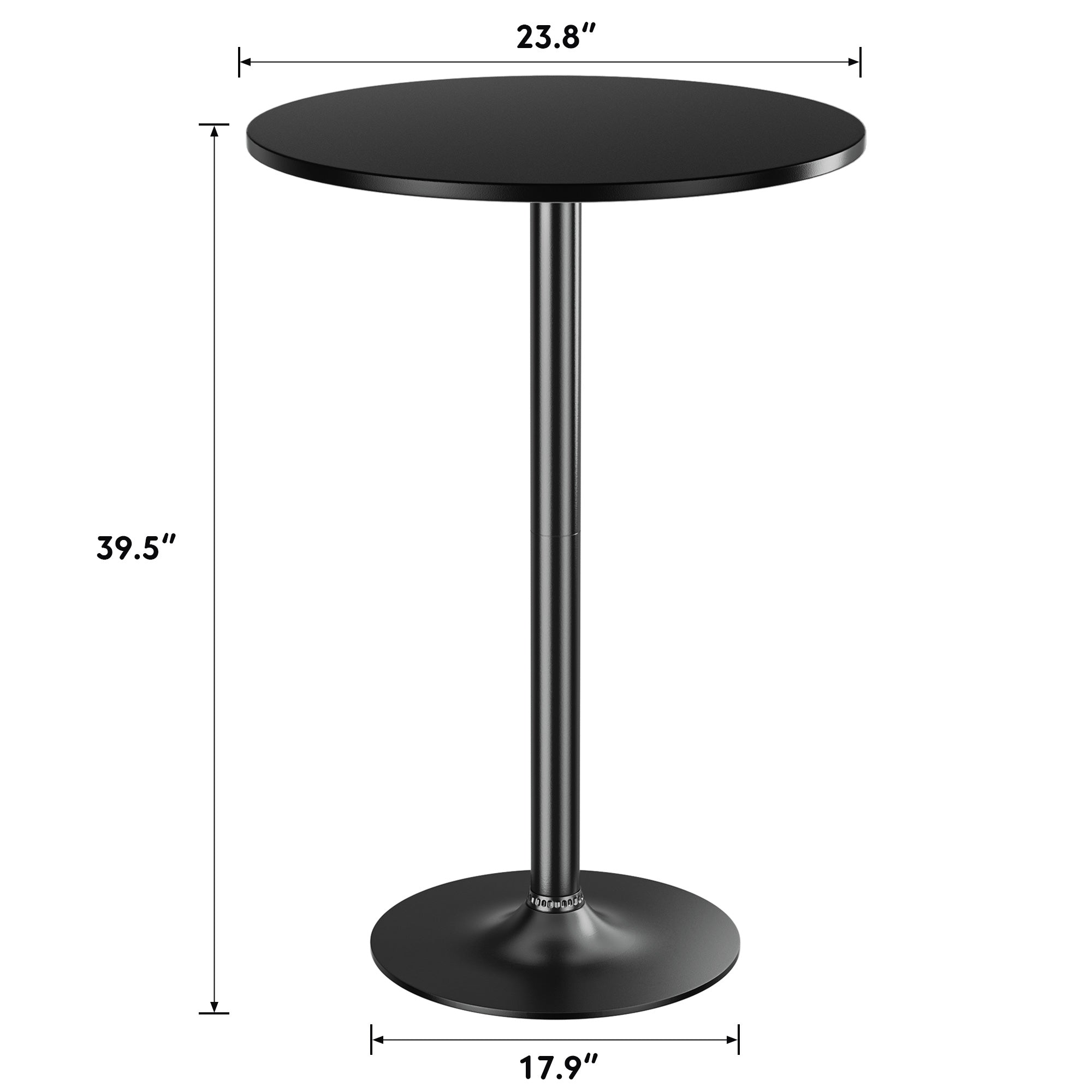 homall-bartisch-rund-schwarz-metall-60cm-stehtisch image 4