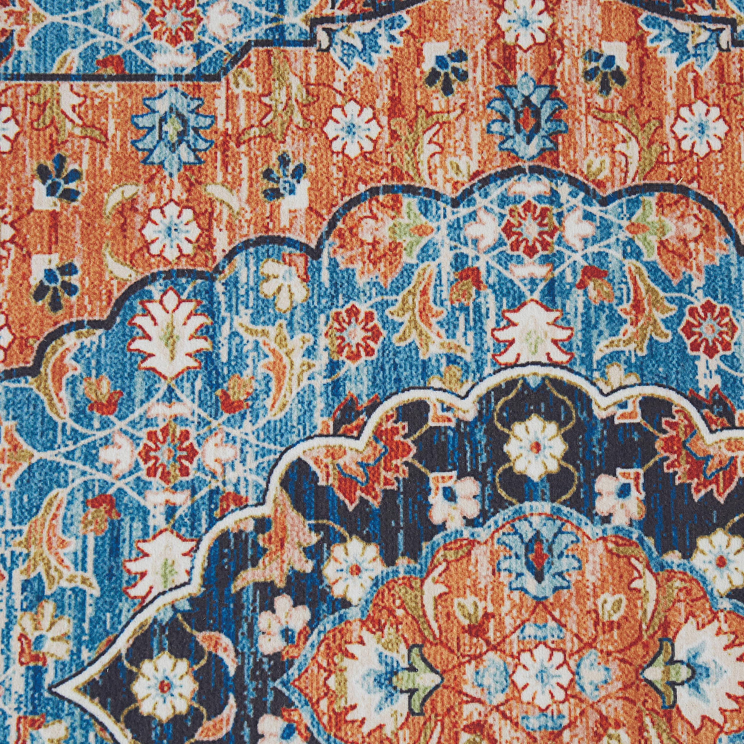 beliani-midalam-l-ufer-80x300-blau-orange-vintage-polyester image 5