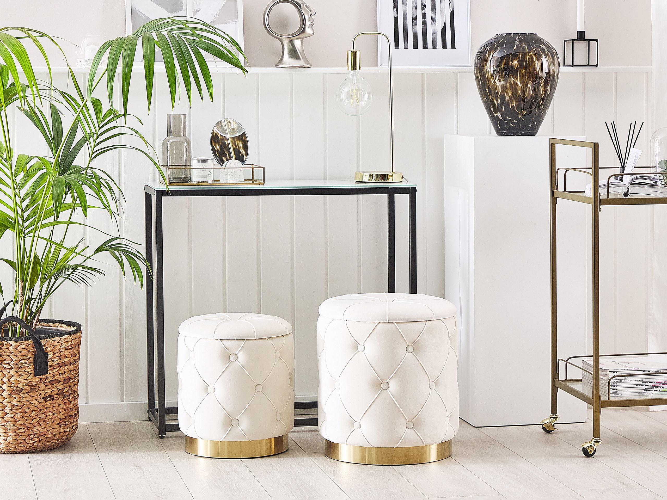beliani-pueblo-pouf-2er-set-wei-samt-mit-stauraum image 2