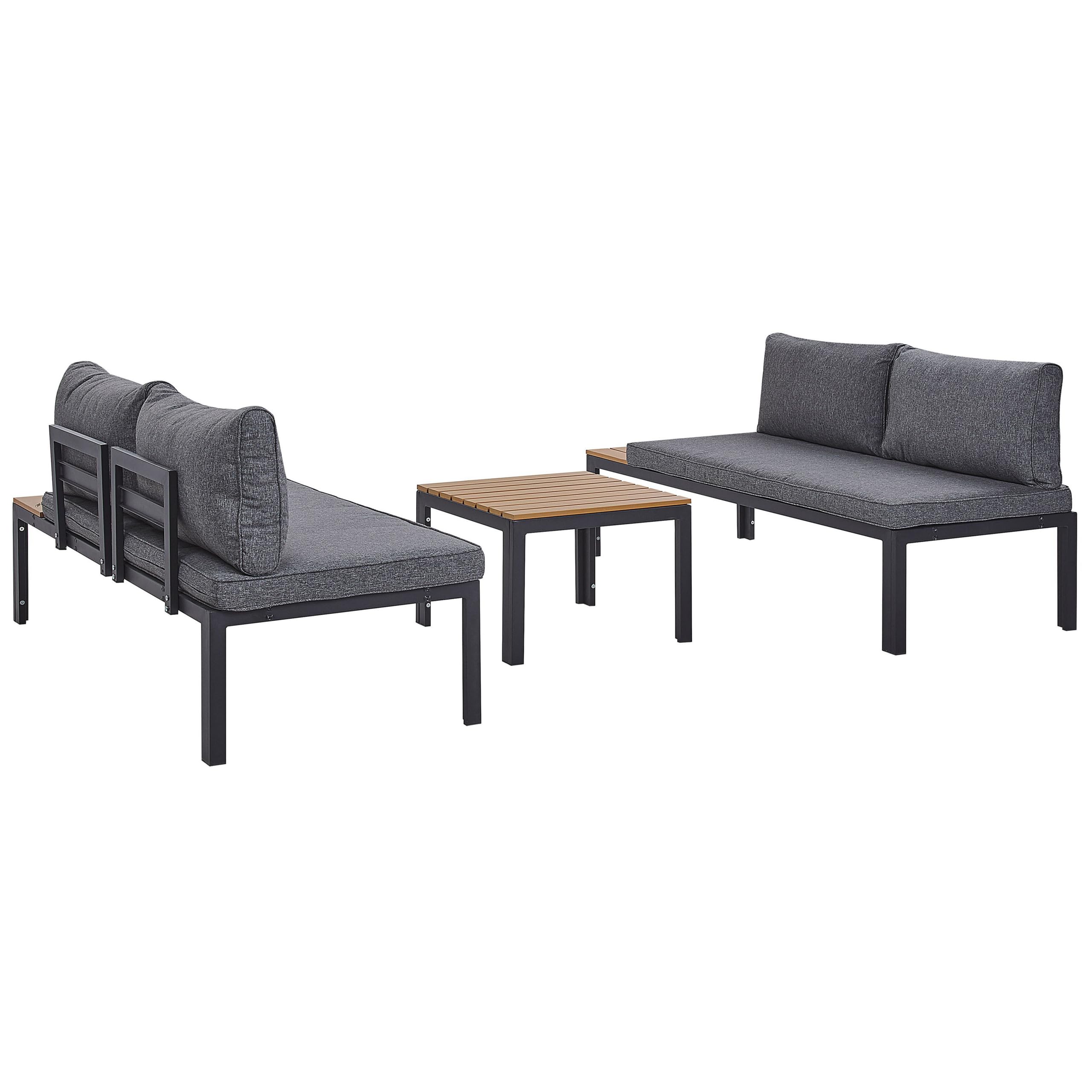 beliani-pienza-ii-gartenlounge-set-4-sitzer-schwarz-grau-ecksofa image 4
