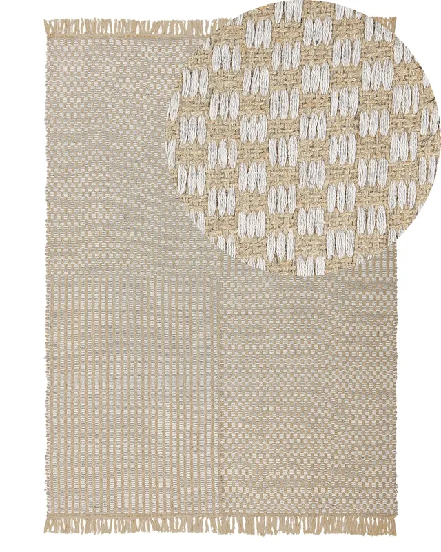 beliani-adabag-jute-teppich-beige-140x200-cm-fransen image 1