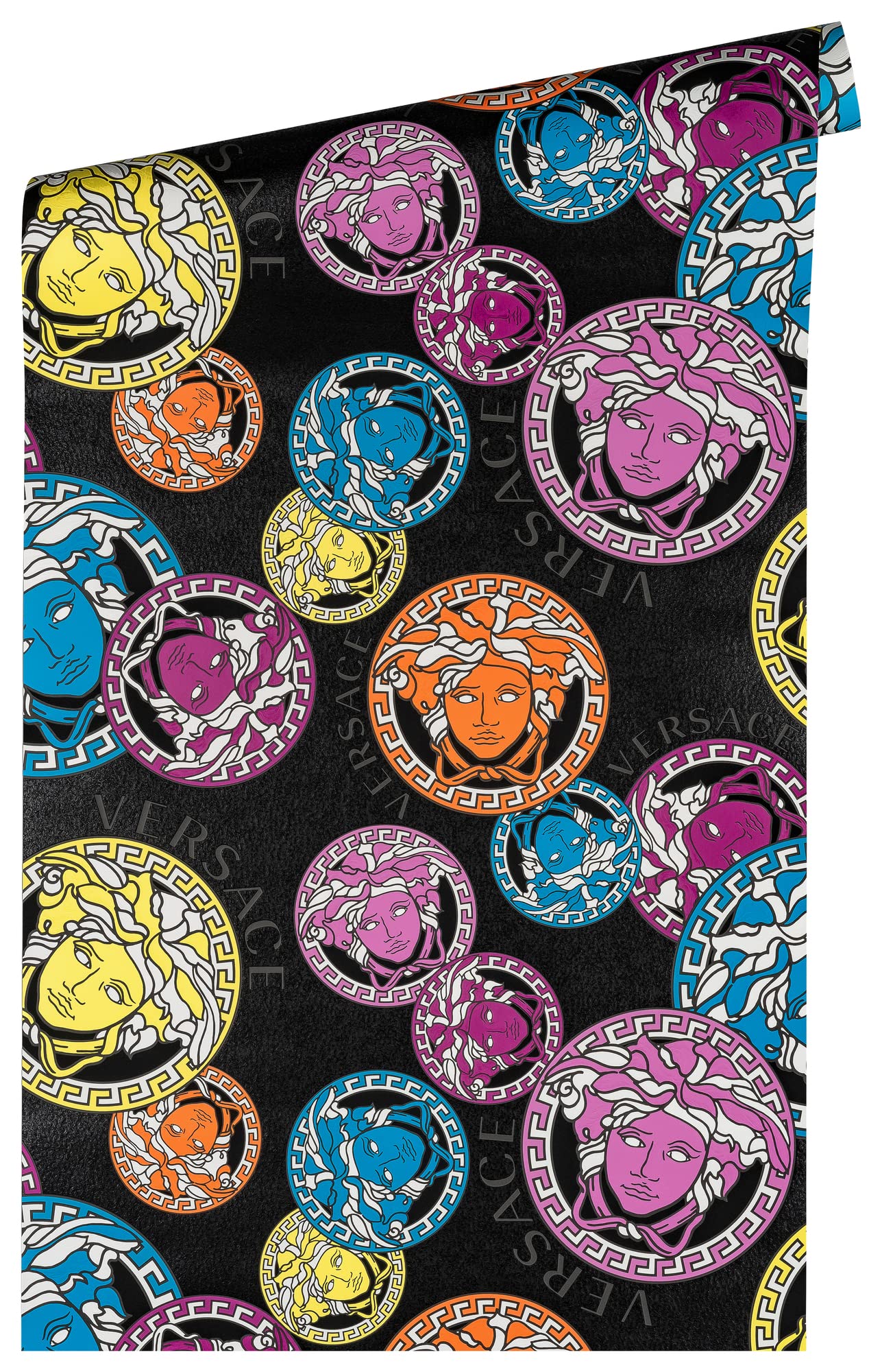 a-s-cr-ation-versace-386104-vliestapete-schwarz-bunt-logo-10-05x0-70m image 2