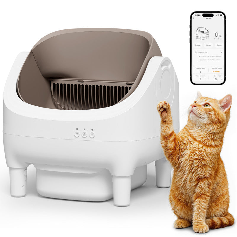 homall-shelf-katzenklo-selbstreinigend-grau-app image 3