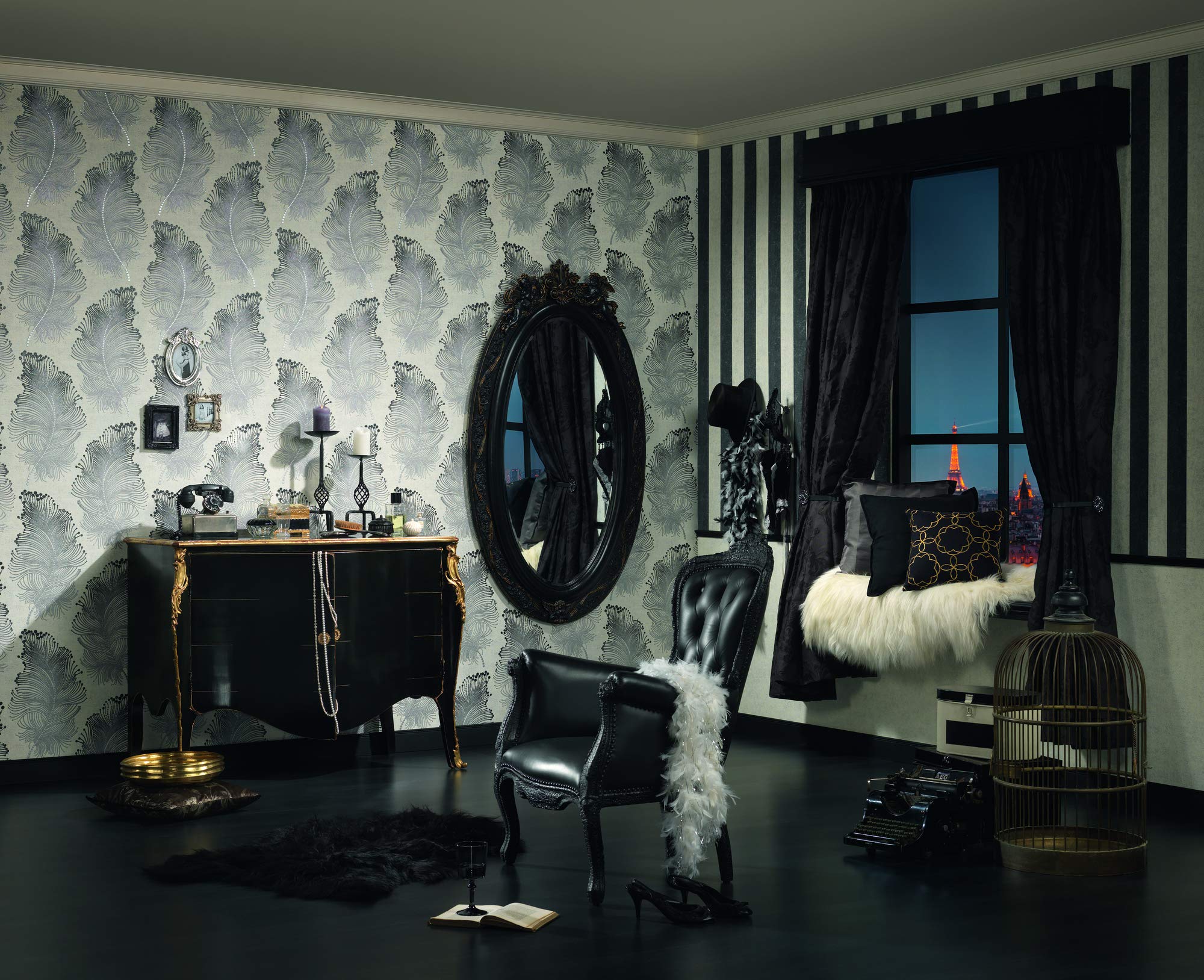 a-s-cr-ation-bohemian-96045-6-vliestapete-federn-metallic image 3