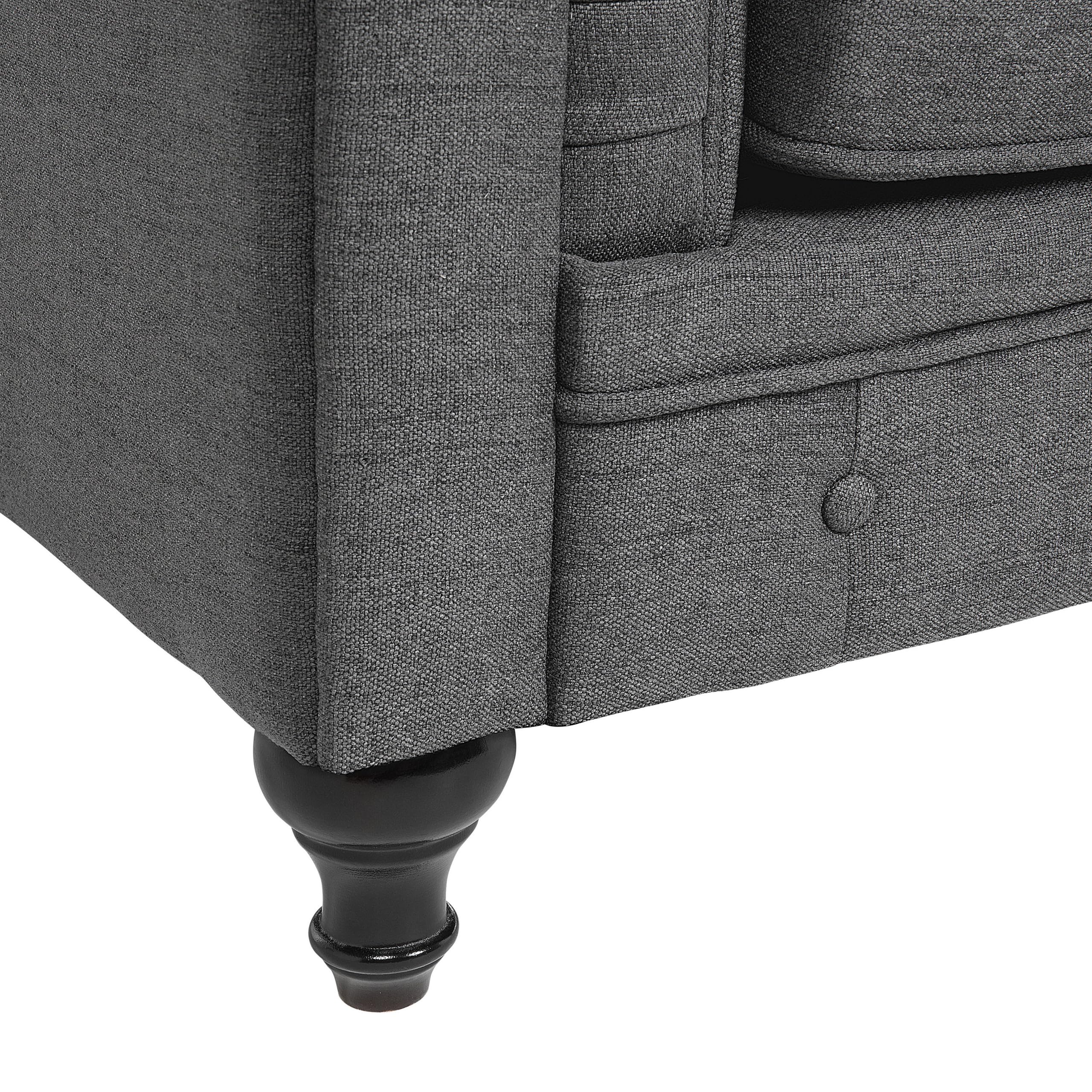 beliani-chesterfield-sessel-grau-polstersessel-stoff-knopfheftung image 7