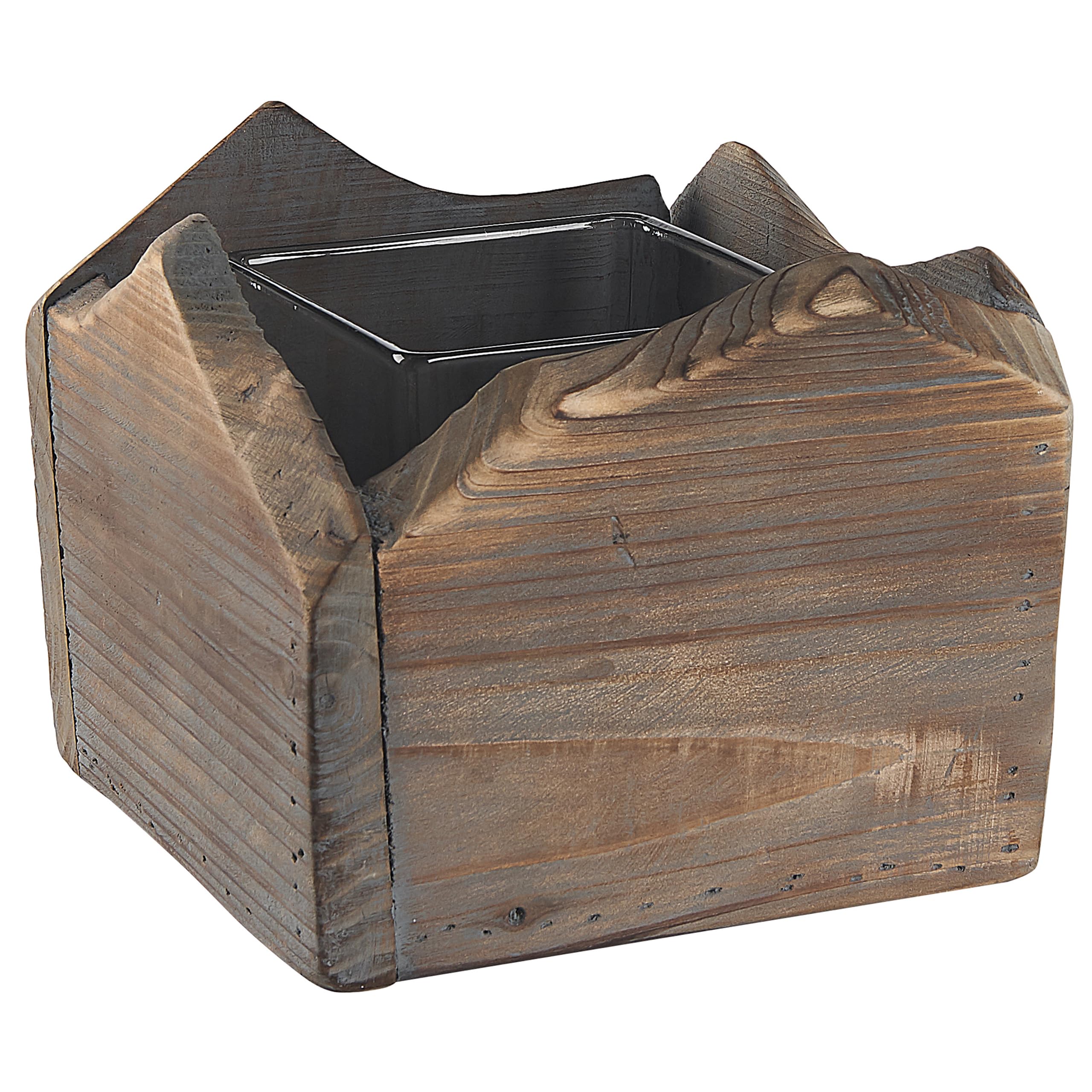 beliani-plateros-kerzenhalter-2er-holz-dunkelbraun-rustikal image 4