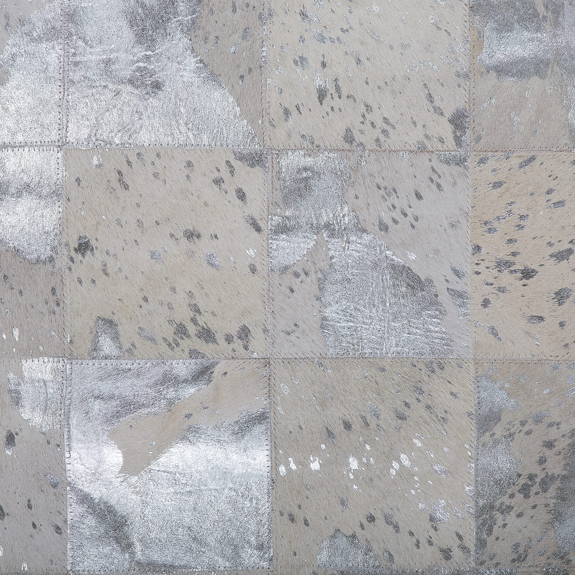 beliani-yazir-lederteppich-160x230-beige-silbern-patchwork image 4