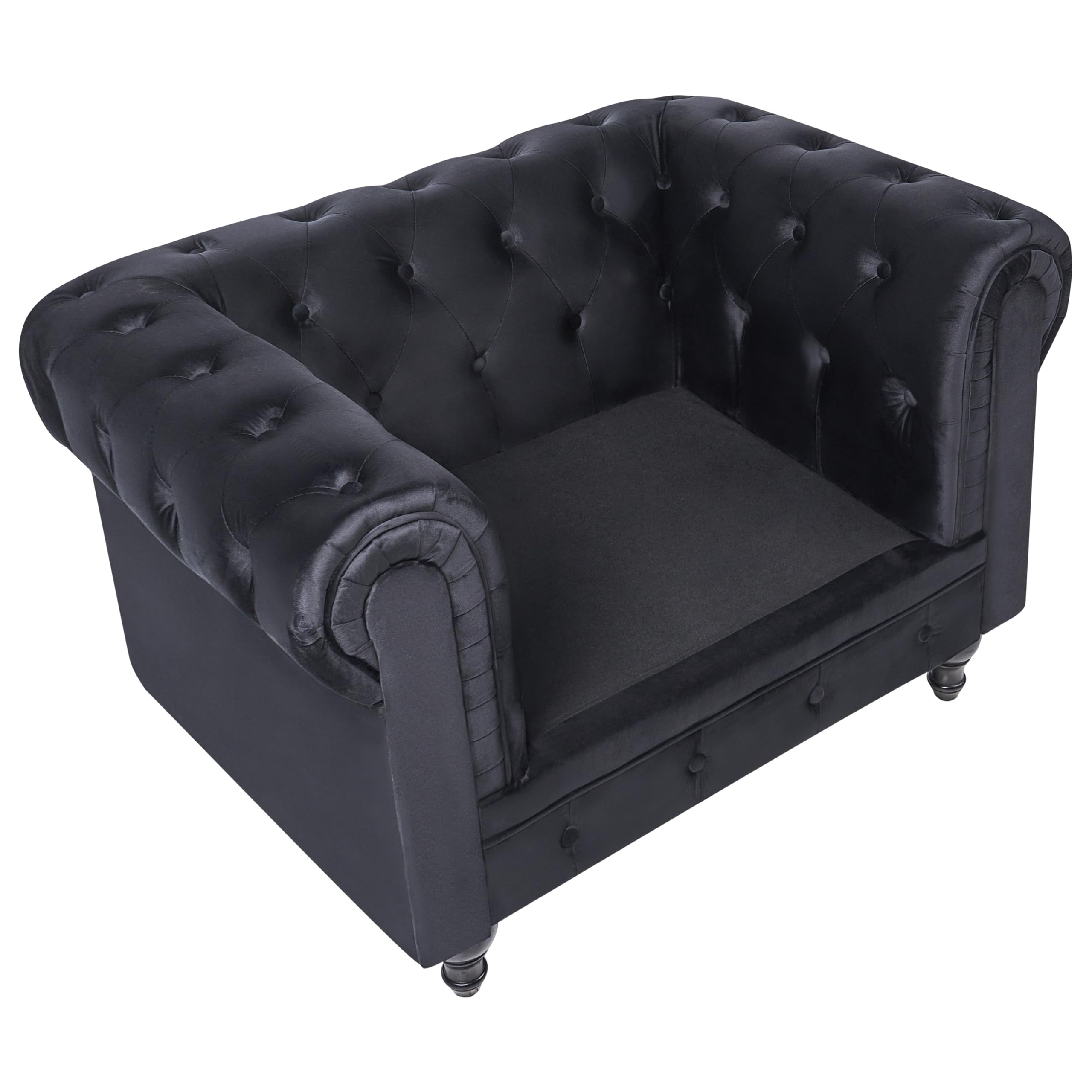 beliani-chesterfield-sessel-samt-schwarz-englisch image 6