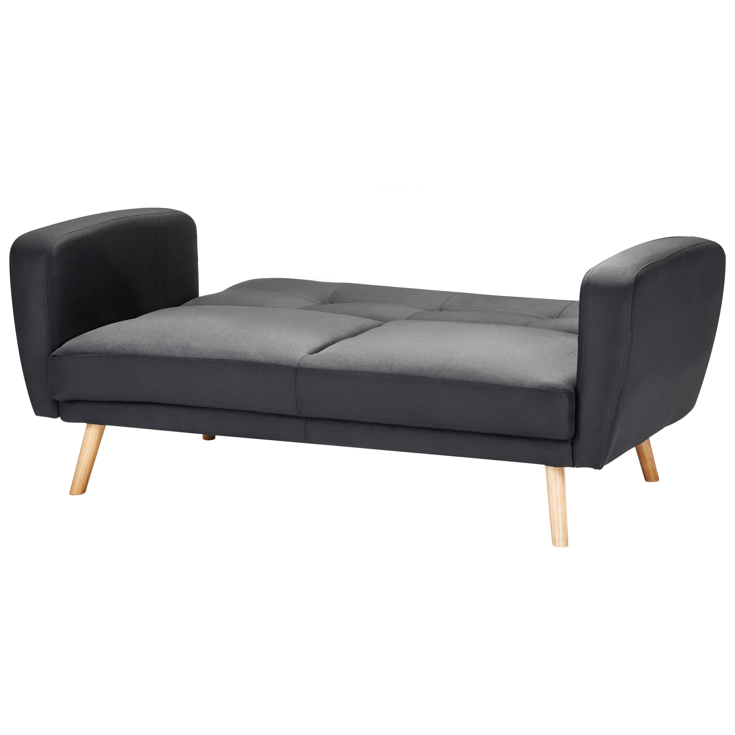 beliani-florli-2-sitzer-schlafsofa-schwarz-155-cm-stoff image 6