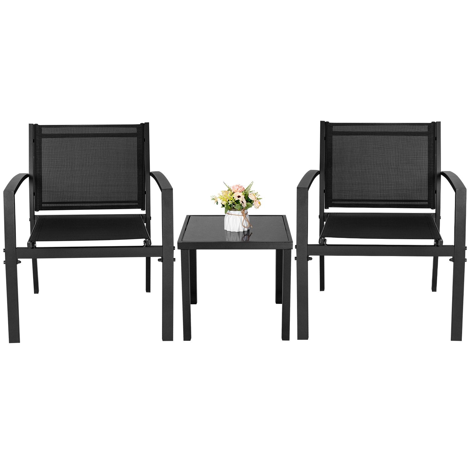 homall-patio-furniture-bistro-set-textilene-3-teilig-schwarz image 1