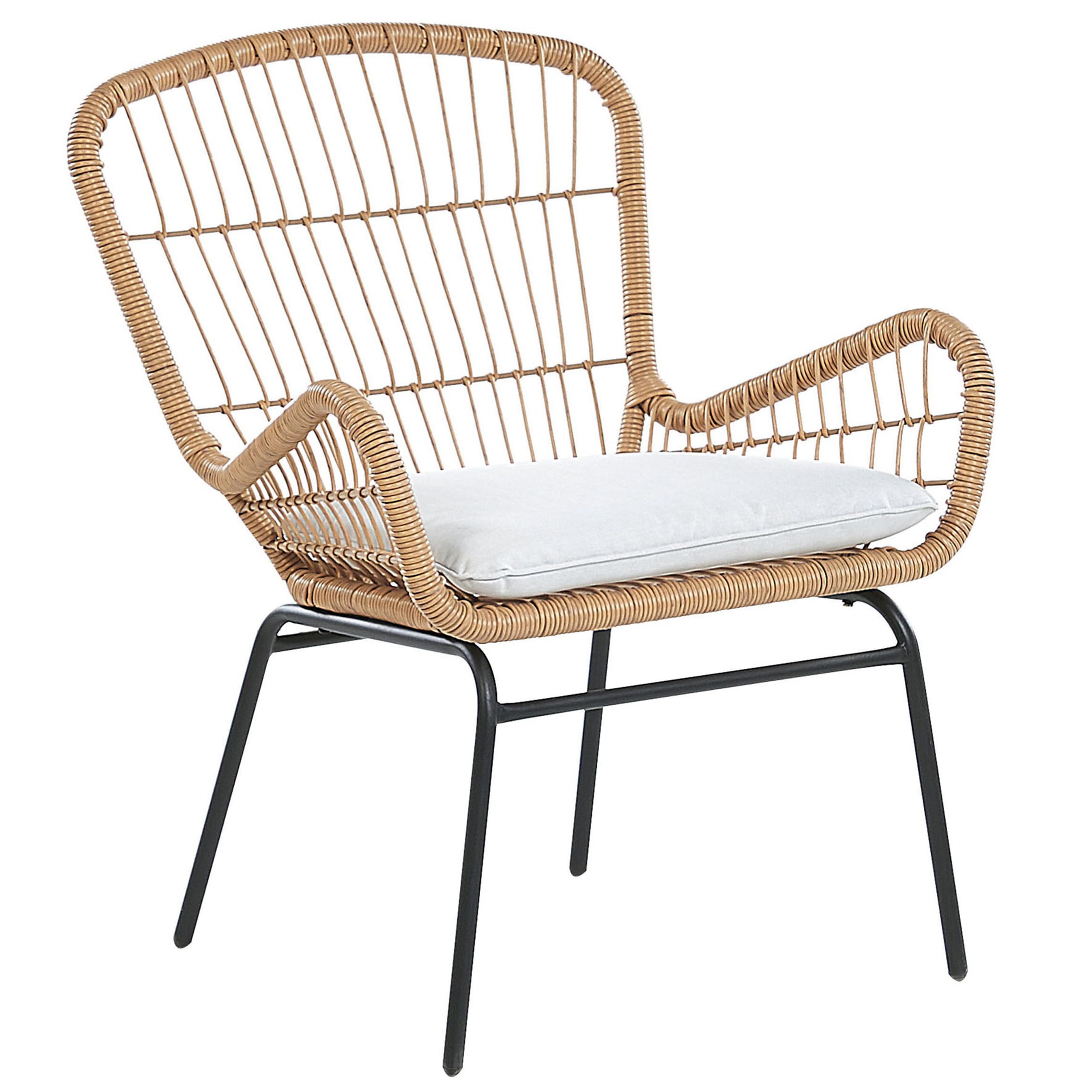 beliani-labico-balkonset-rattan-2-sitzer-tisch-hellgrau image 4