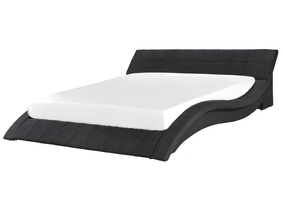 beliani-vichy-polsterbett-180x200-schwarz-mit-lattenrost image 1
