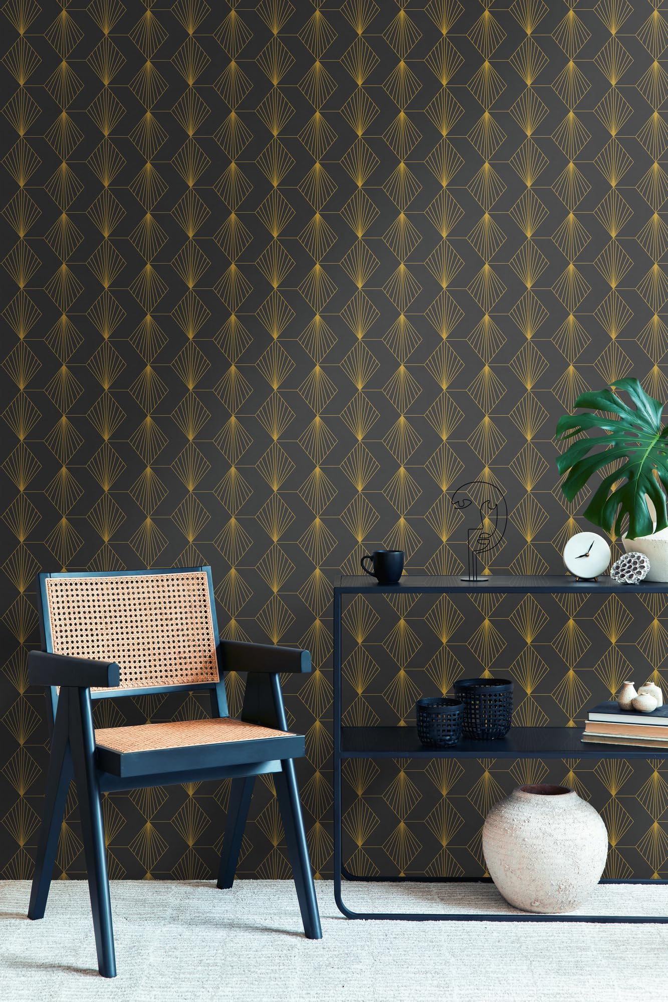 a-s-cr-ation-french-affair-361562-vliestapete-schwarz-gold-geometrisch image 6