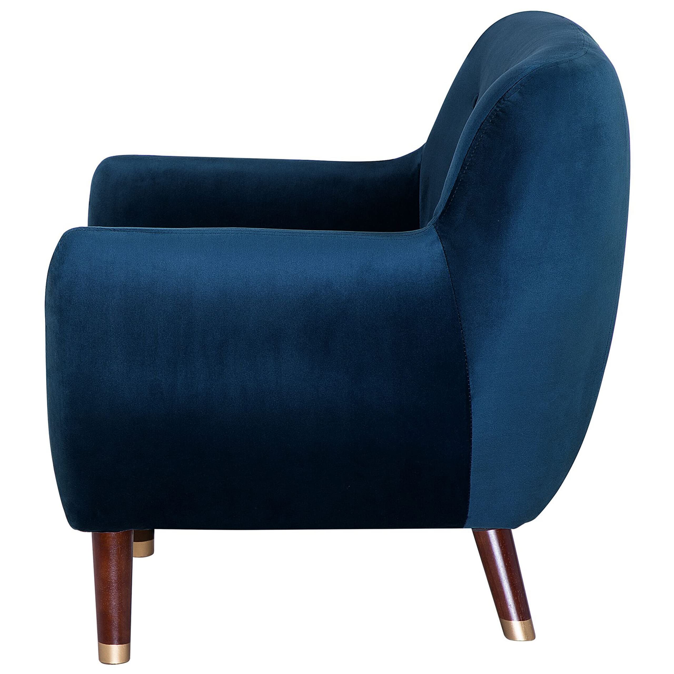 beliani-bodo-sessel-samt-marineblau-retro-goldbeine image 5