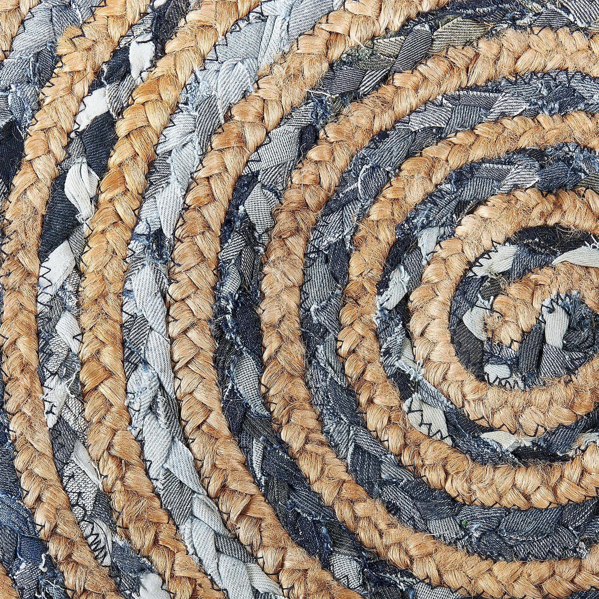 beliani-laventler-teppich-rund-140-blau-beige-baumwolle-jute-boho image 5