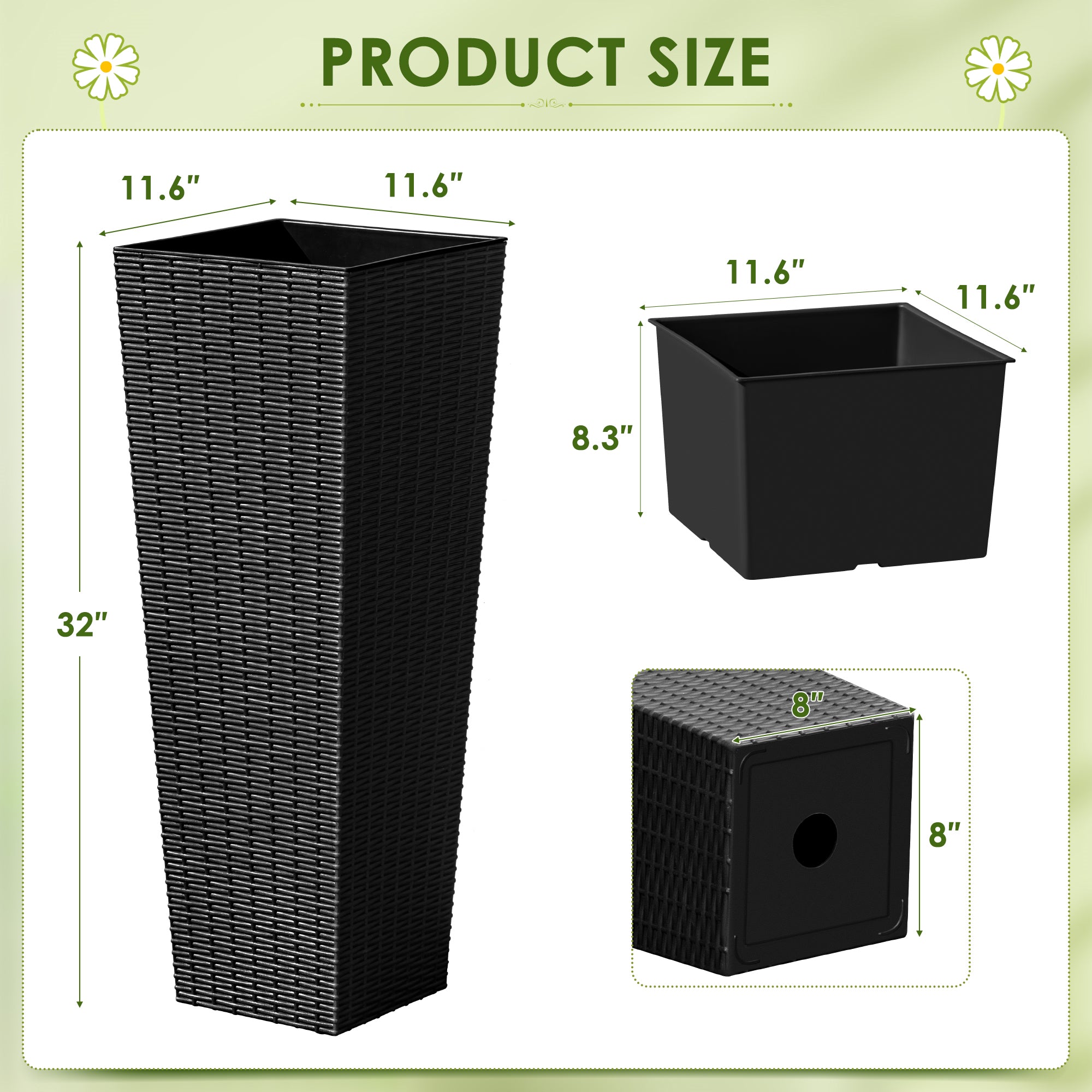 homall-patio-furniture-blumentopf-2er-set-schwarz-l-rattan image 4