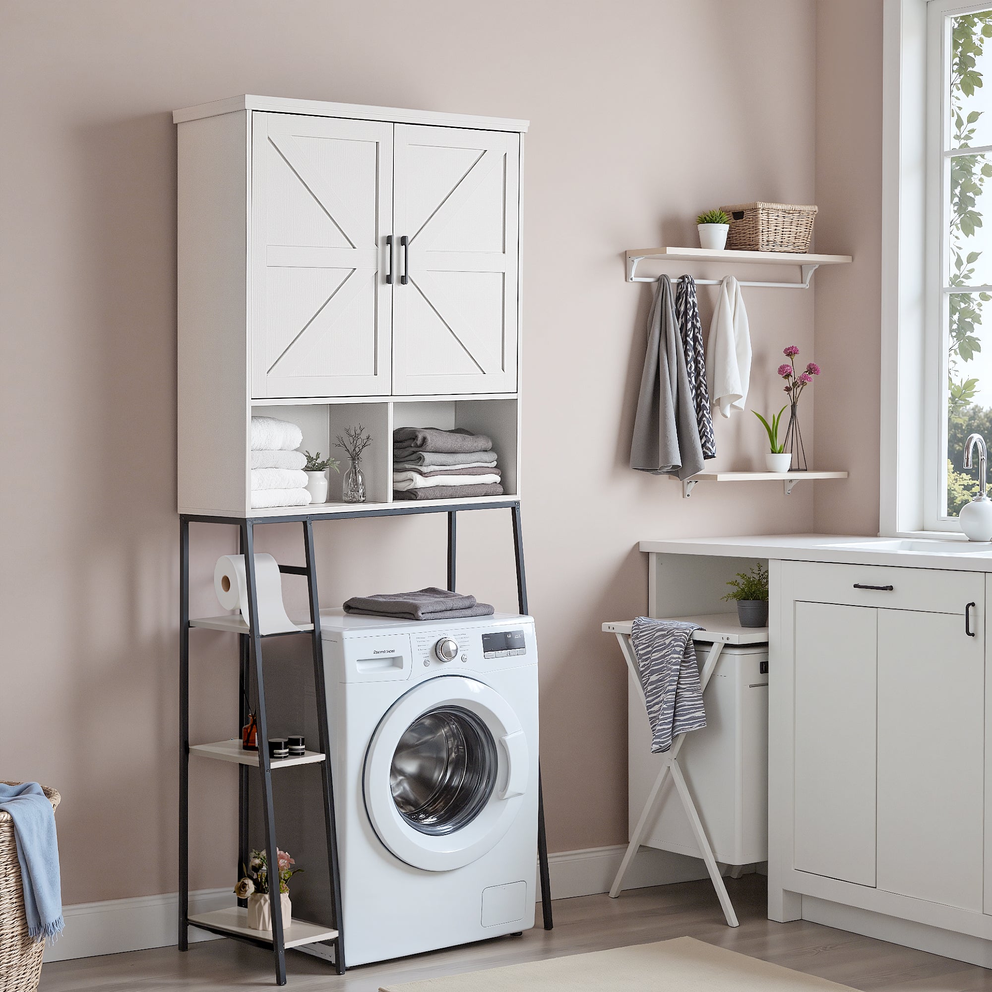 homall-ber-wc-schrank-badregal-wei-freistehend image 3