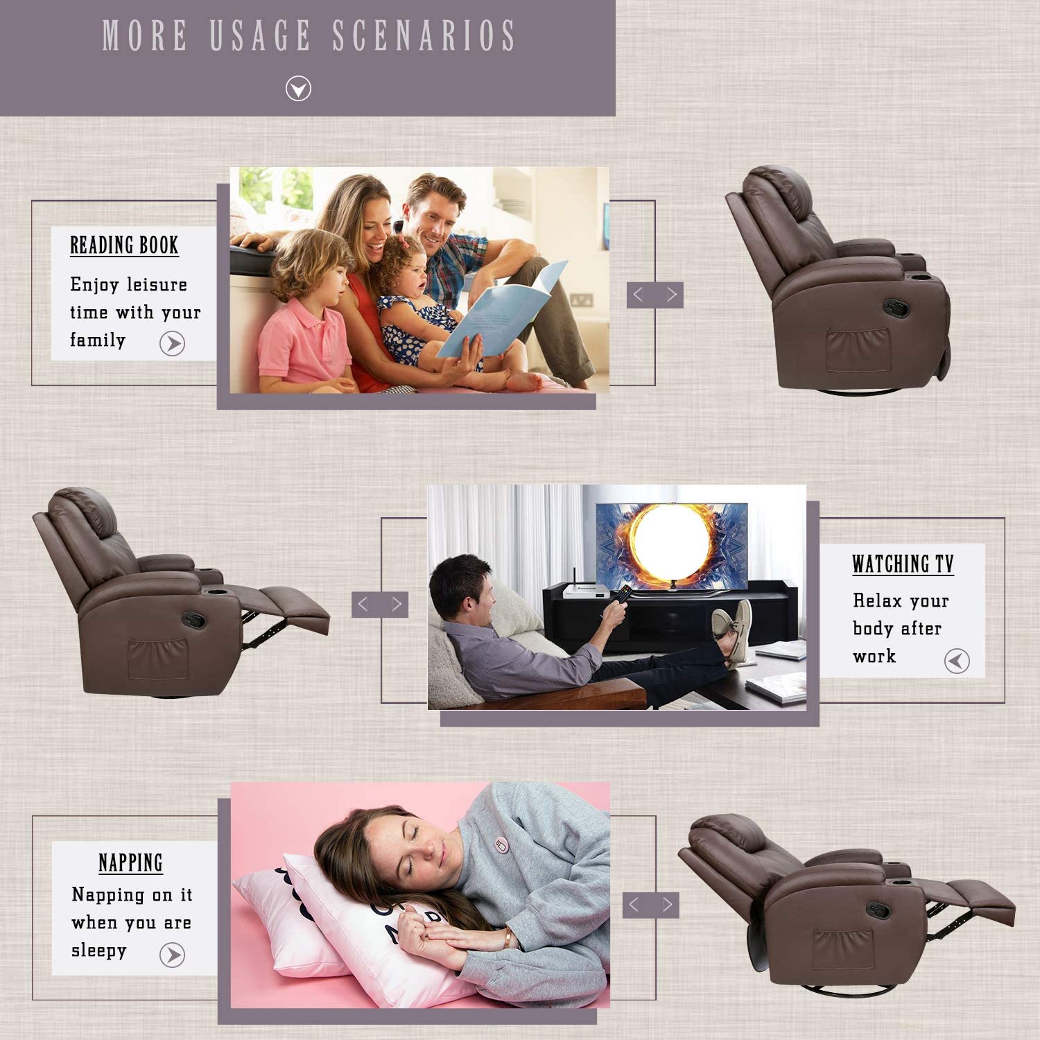 homall-recliner-chair-massagesessel-braun-heizung image 7