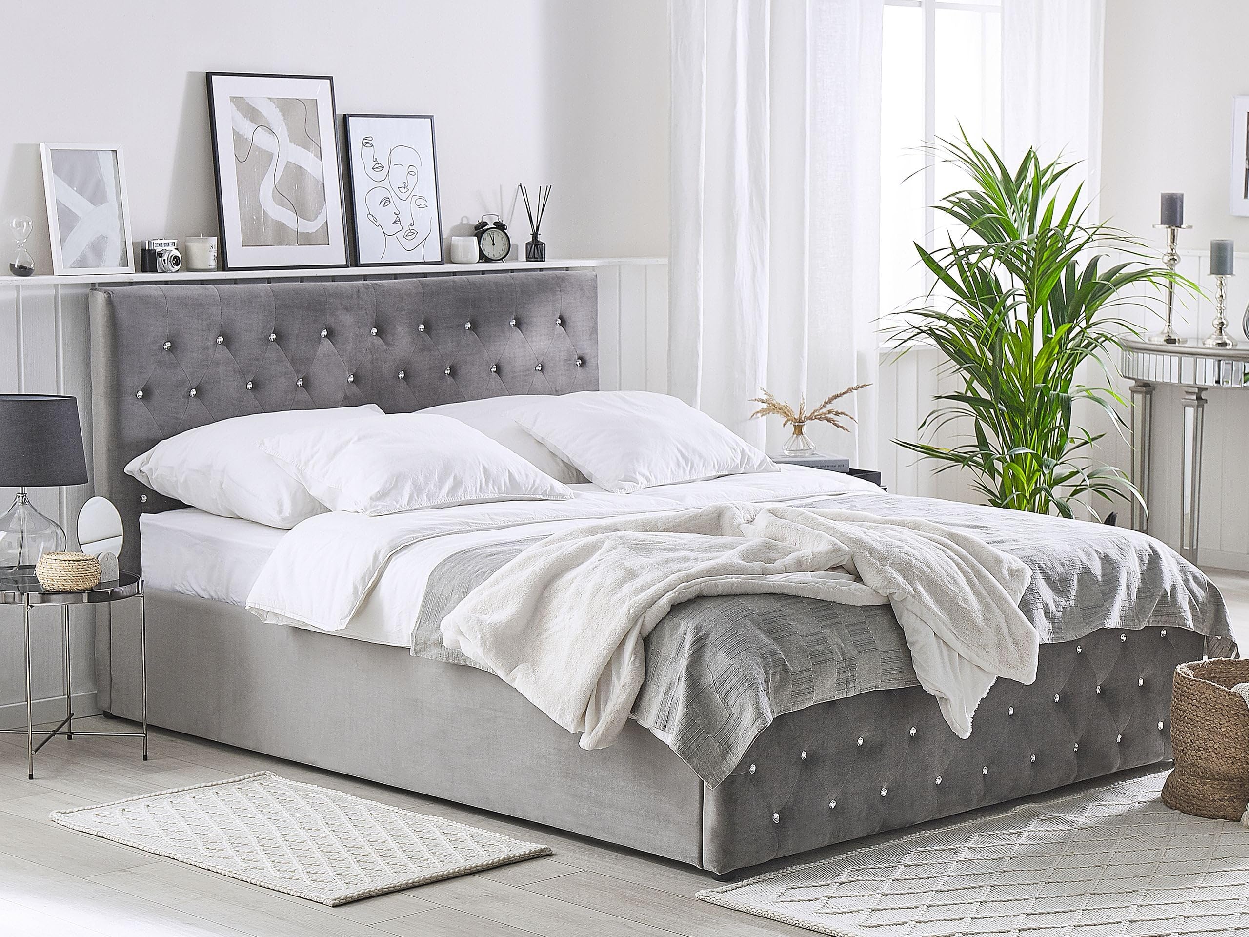 beliani-amiens-doppelbett-140x200-grau-samt-mit-bettkasten image 2
