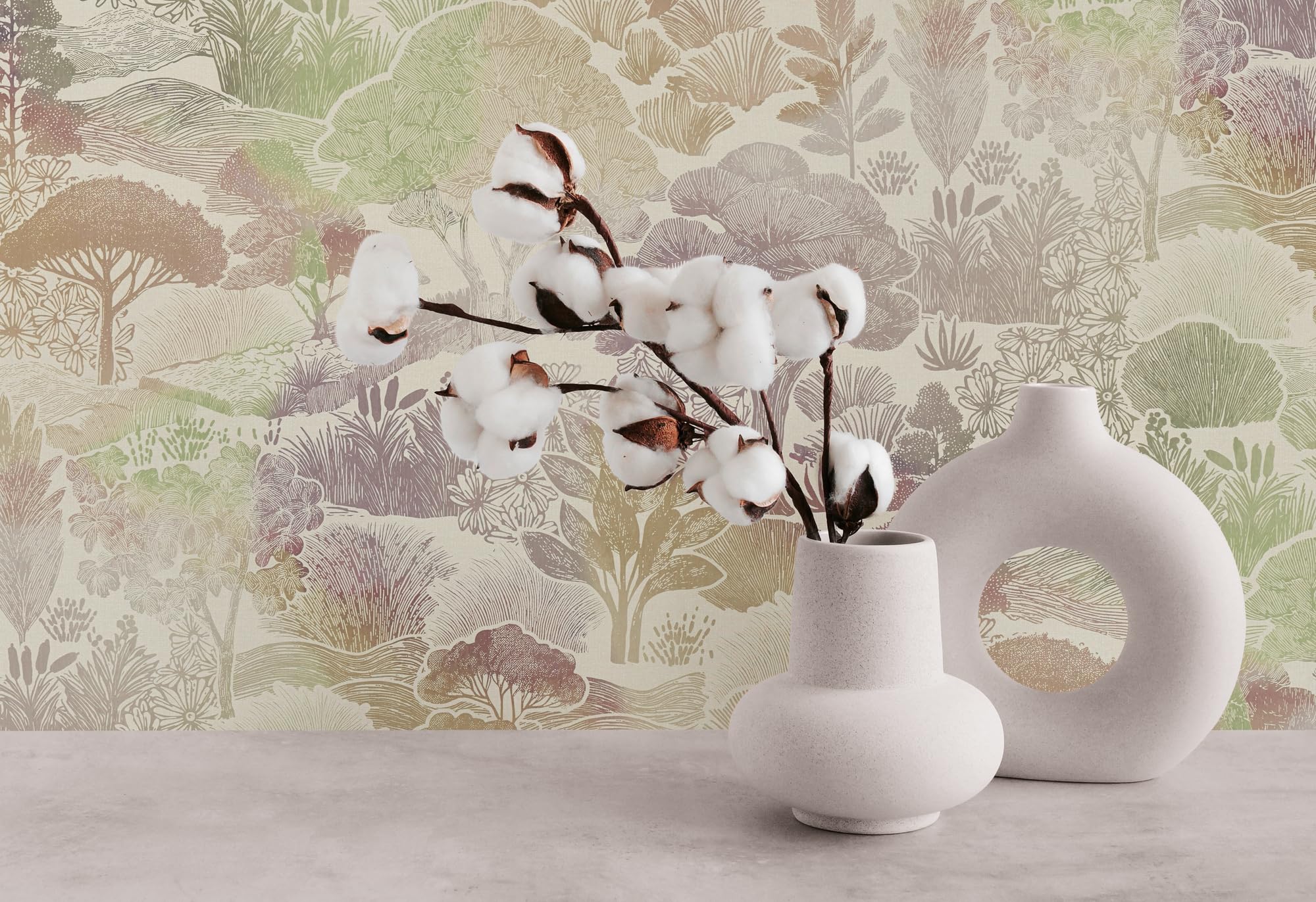 a-s-cr-ation-floral-vliestapete-creme-grau-10-05x0-53-m image 2