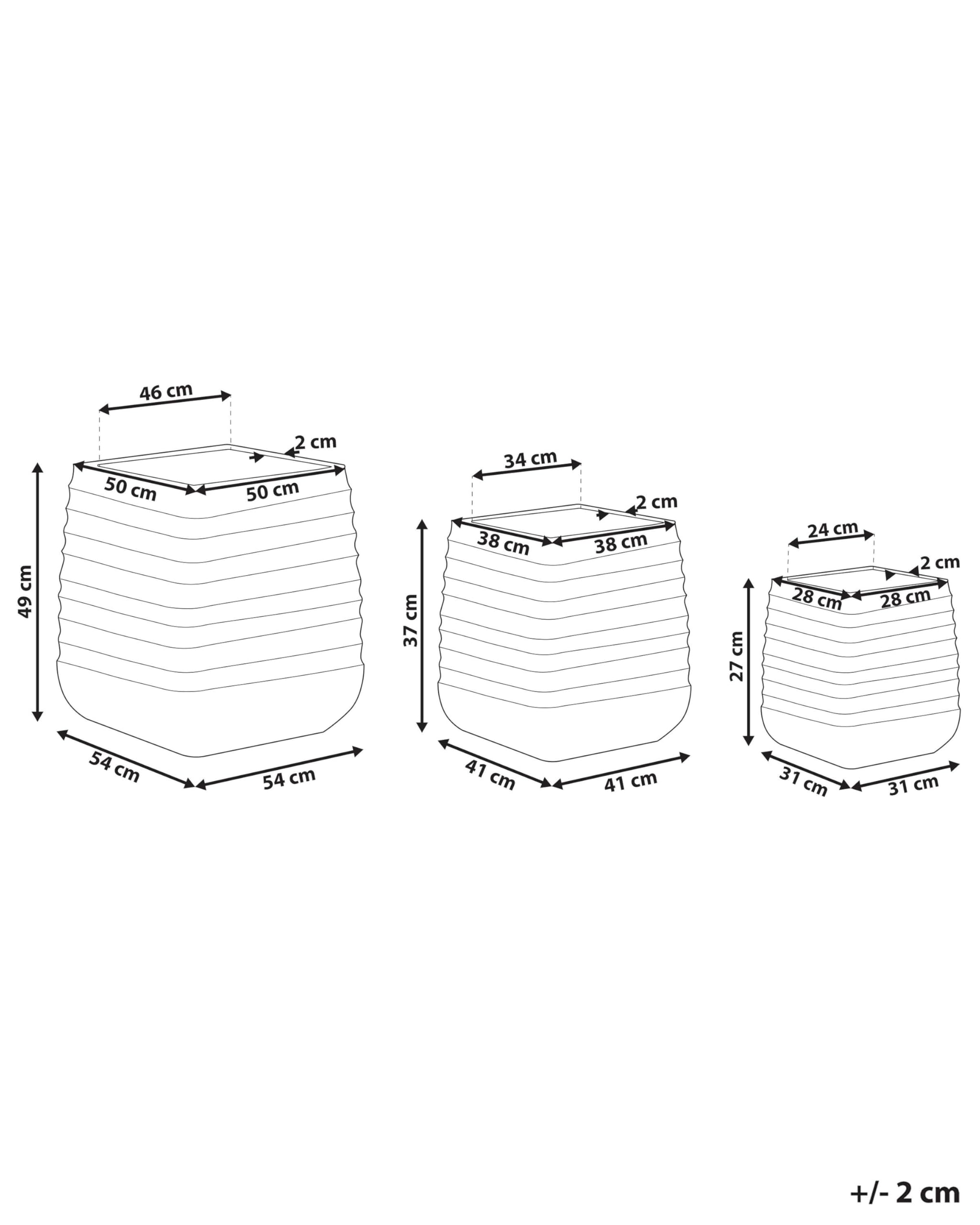 beliani-parikia-blumentopf-3er-set-wei-quadratisch image 3