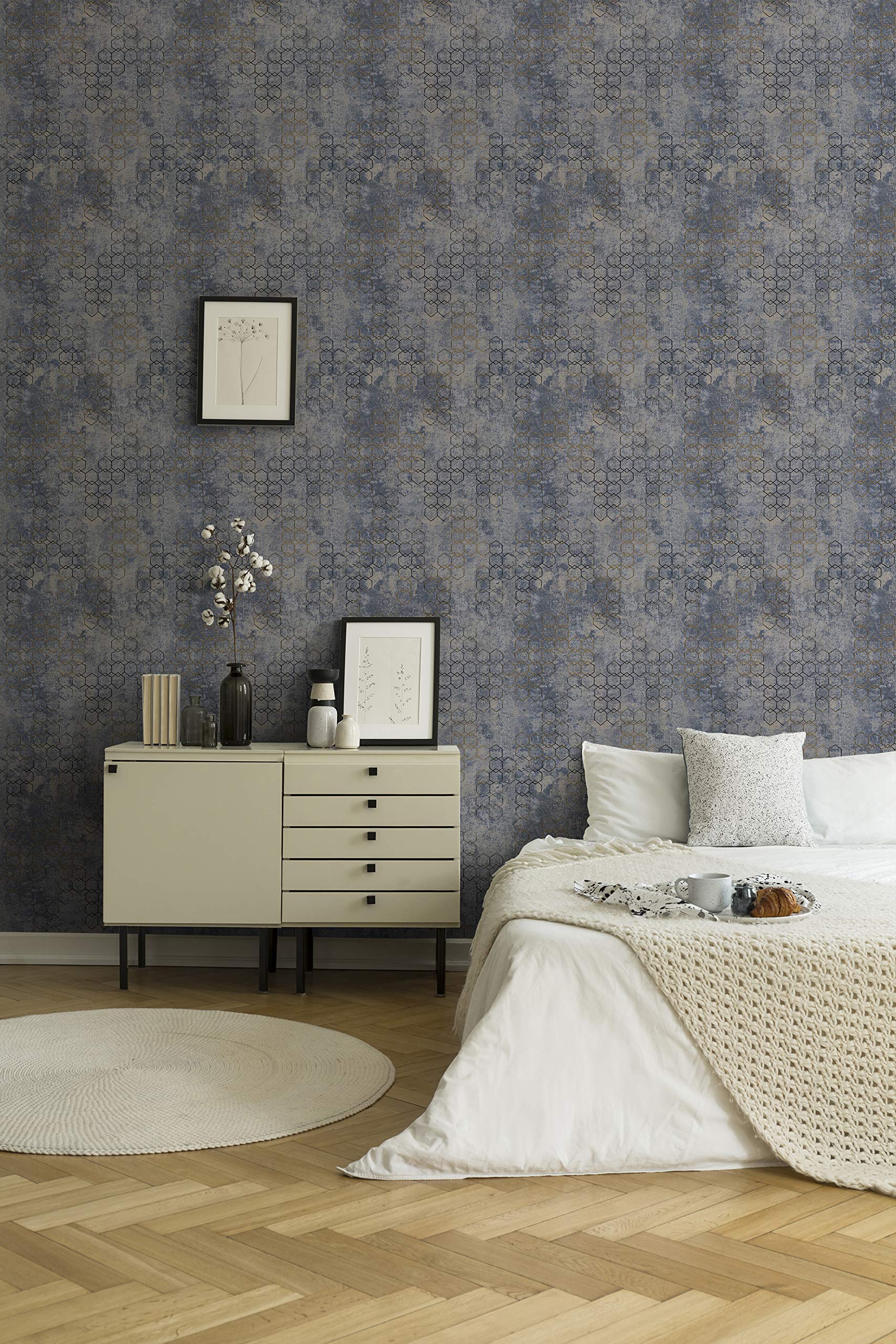a-s-cr-ation-new-walls-374245-vliestapete-blau-metallic-grau image 5