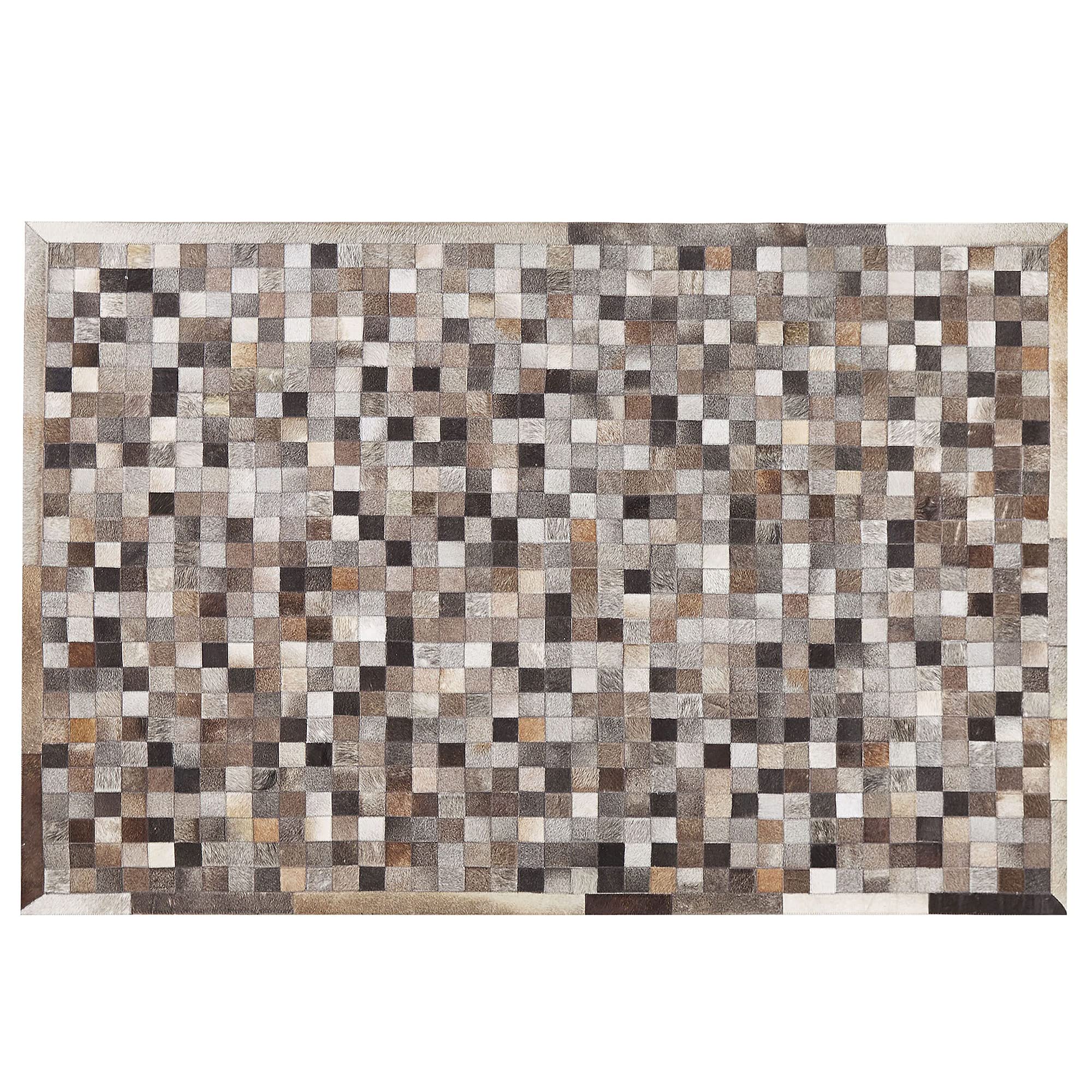 beliani-armutlu-teppich-kuhfell-patchwork-160x230-braun image 4