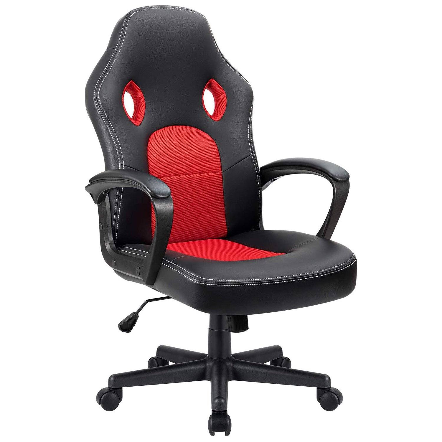 homall-gaming-desk-gaming-stuhl-schwarz-kunstleder-h-henverstellbar image 1