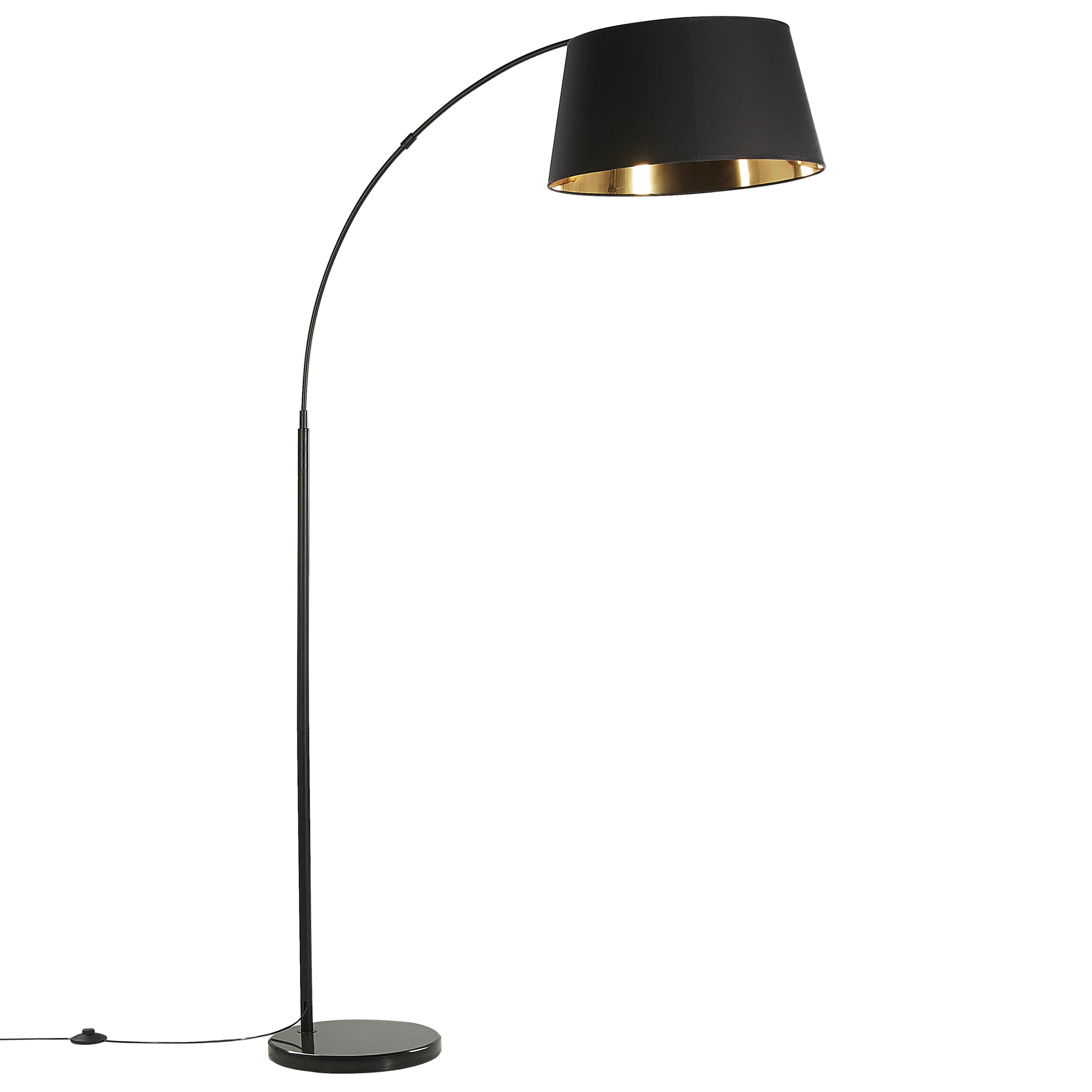 beliani-yabus-bogenlampe-schwarz-kupfer-marmor-197-cm image 4