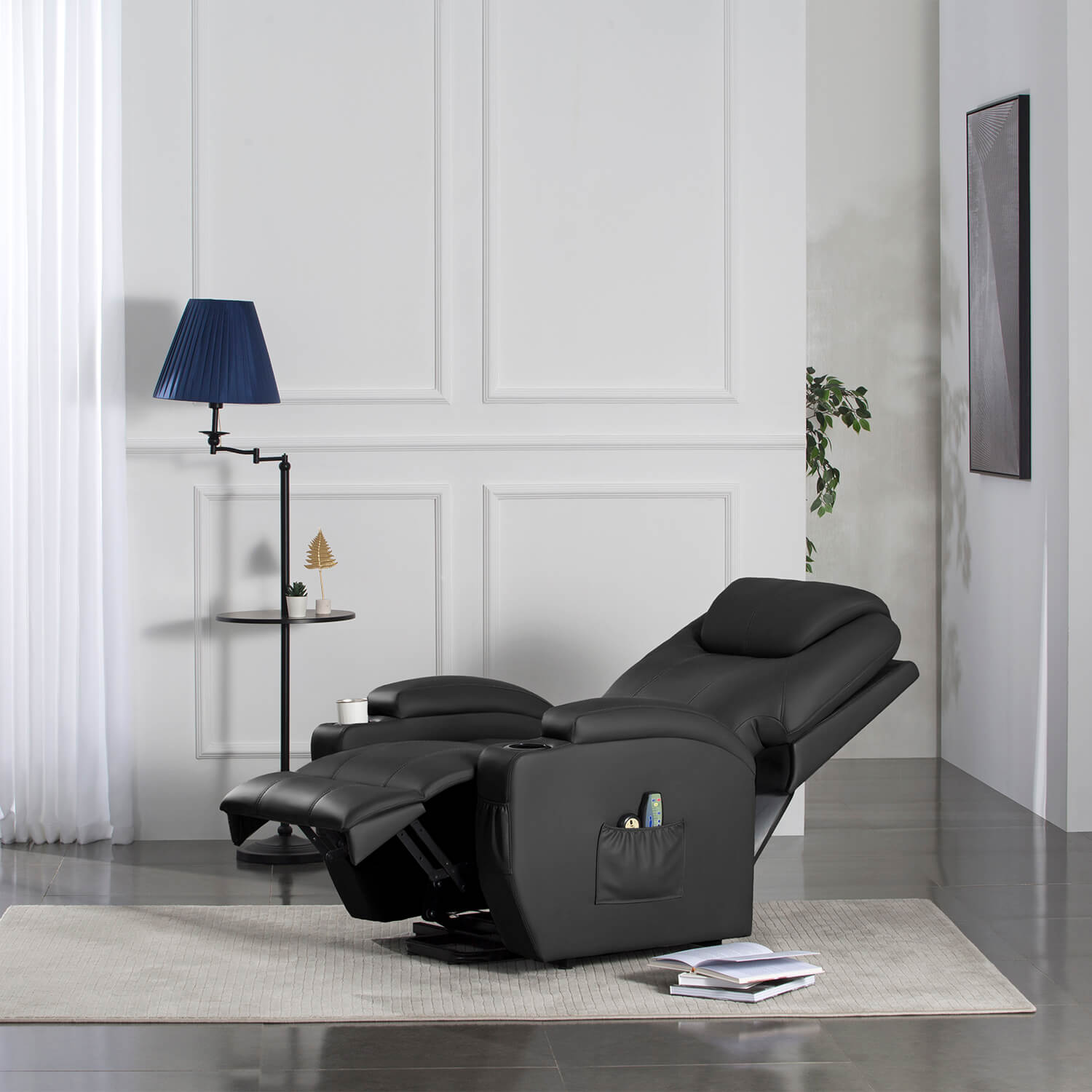 homall-recliner-chair-fernsehsessel-pu-leder-schwarz-massage image 5
