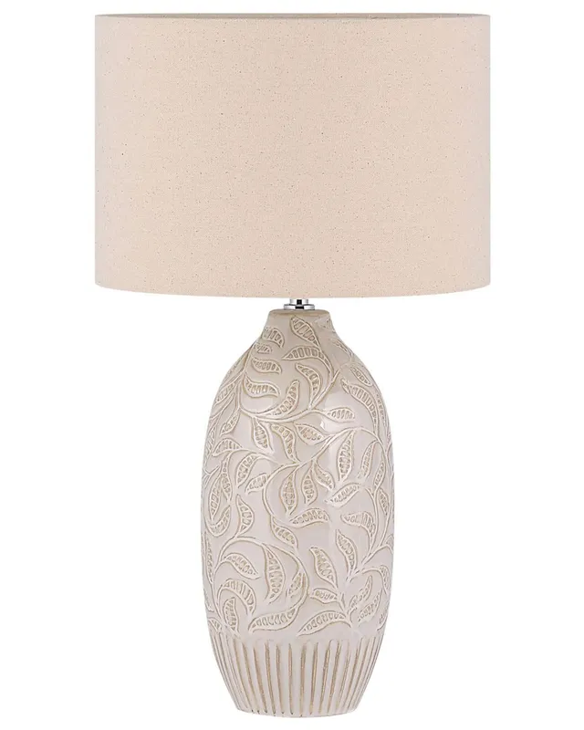 beliani-salza-tischleuchte-beige-keramik-57-cm-e27 image 1