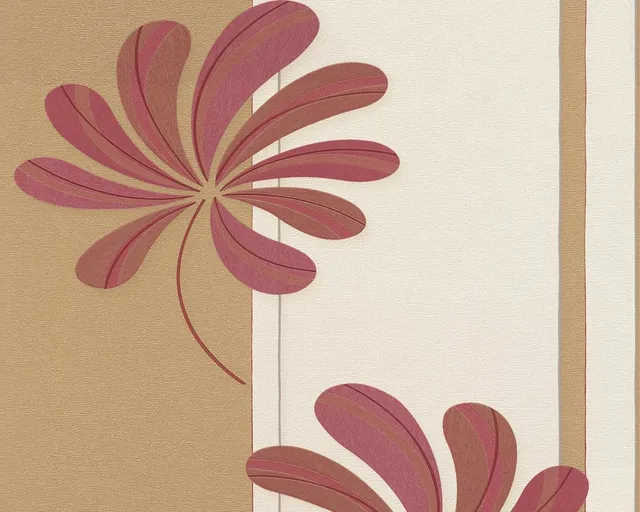 a-s-cr-ation-sunrise-922359-vliestapete-streifen-floral-creme-rot image 1