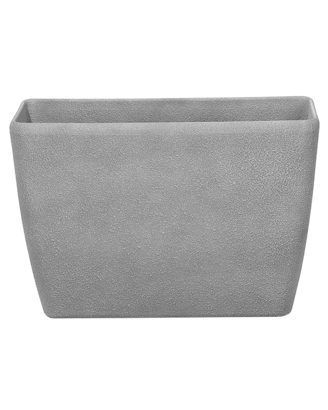 beliani-baris-blumentopf-eckig-60cm-grau-42l image 1