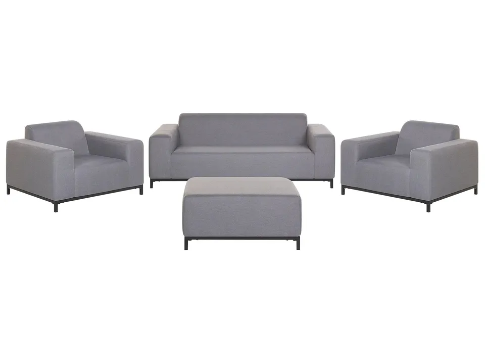beliani-rovigo-loungeset-grau-4-teilig-aluminium image 1