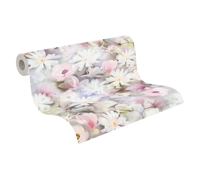 a-s-cr-ation-blumentapete-wei-rosa-floral-papiertapete-10m image 1