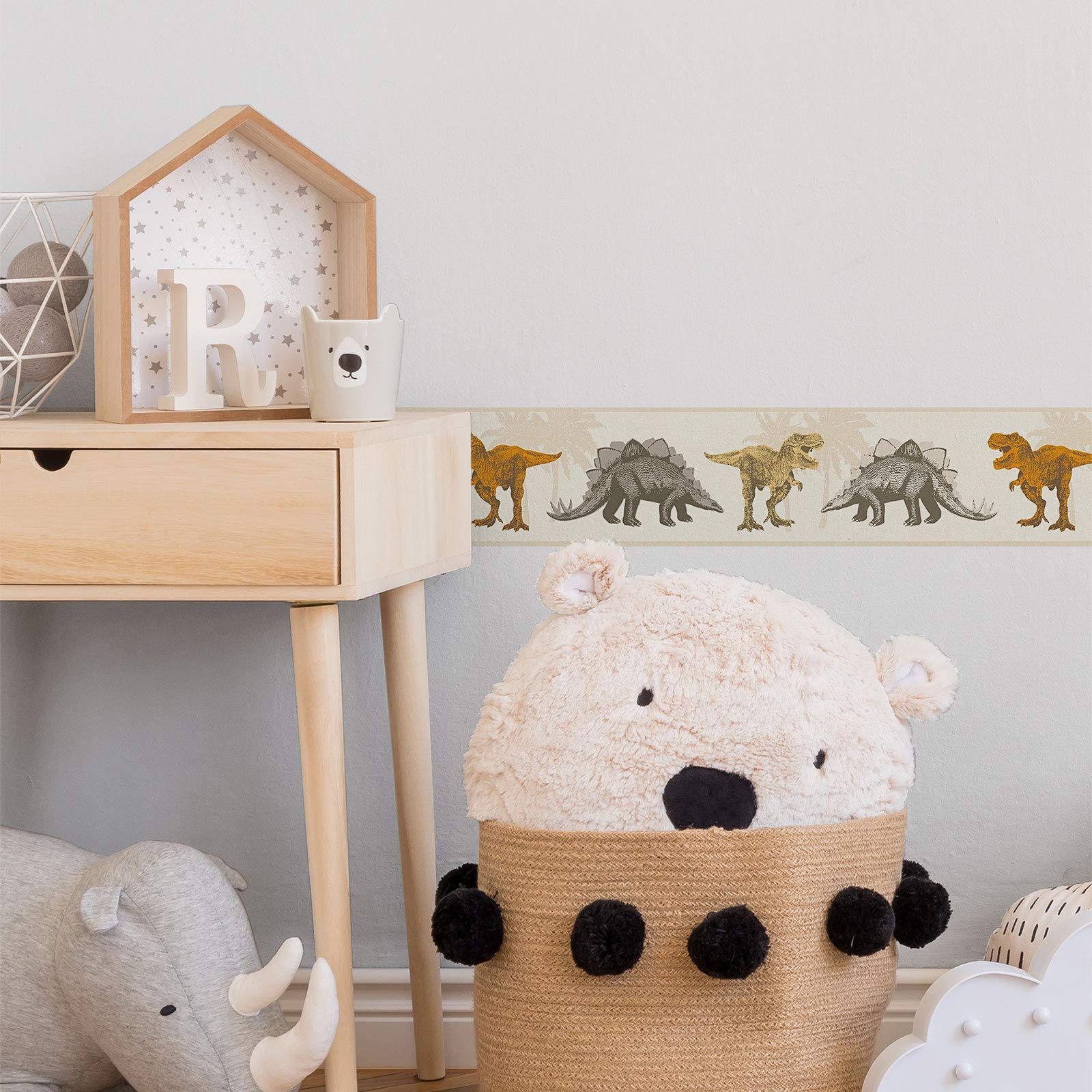 a-s-cr-ation-little-stars-bord-re-dinosaurier-braun-orange-5m image 5
