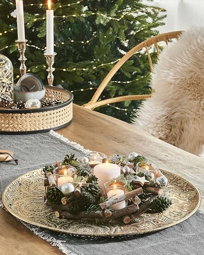 beliani-jatuni-adventskranz-holz-gr-n-30-cm-4-gl-ser image 7