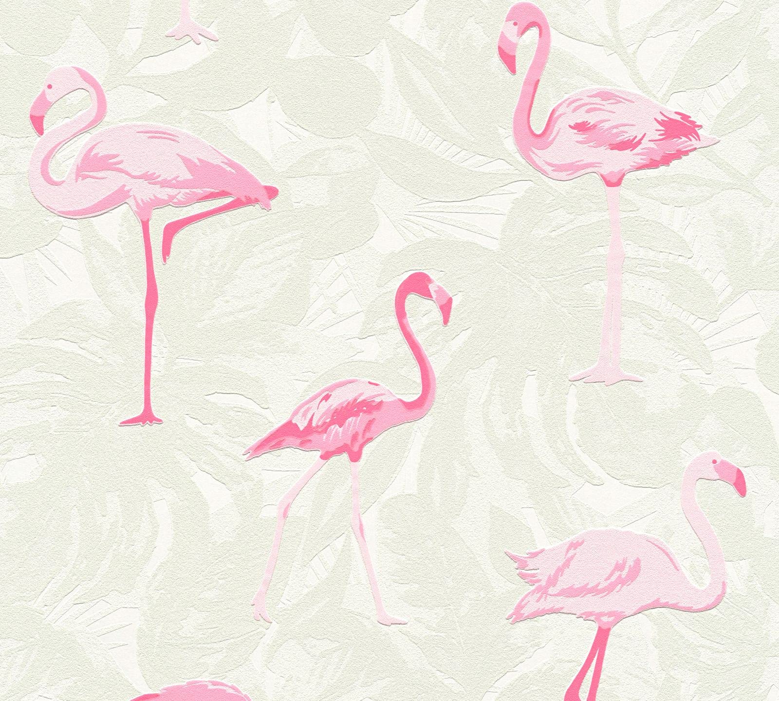 livingwalls-klebefolie-flamingo-selbstklebend-creme-pink-2-5-m image 1