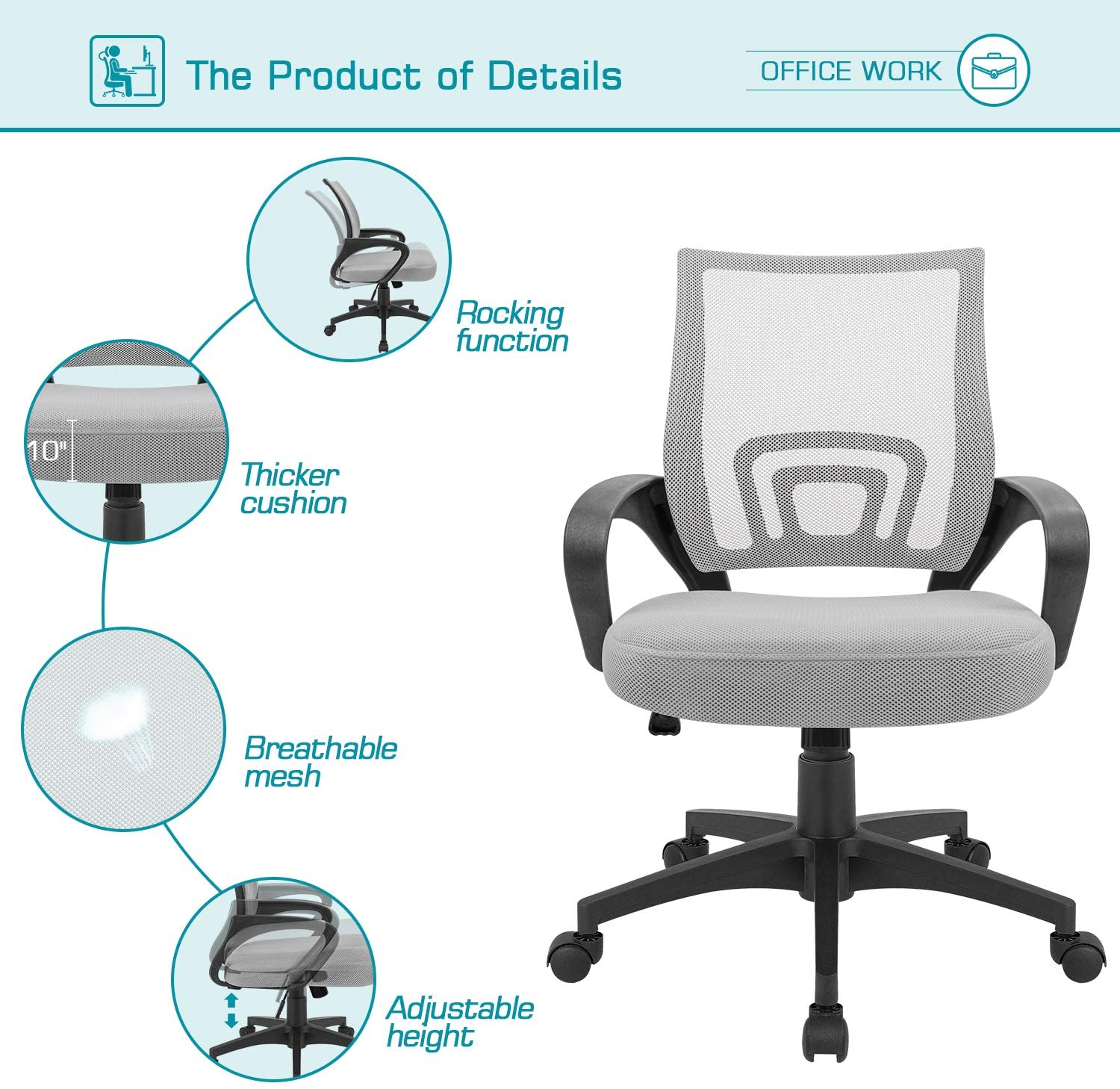 homall-office-mesh-chair-b-rostuhl-grau-h-henverstellbar-mesh image 5