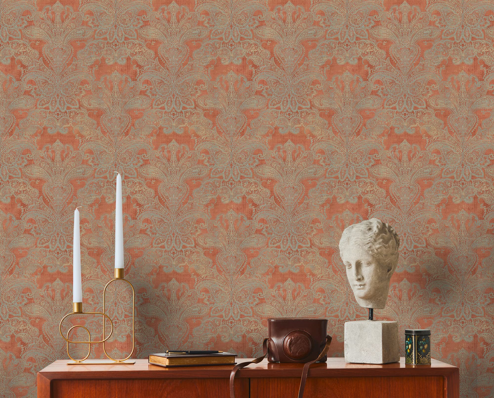 livingwalls-ornament-vliestapete-orange-t-rkis-10-05x0-53m image 8