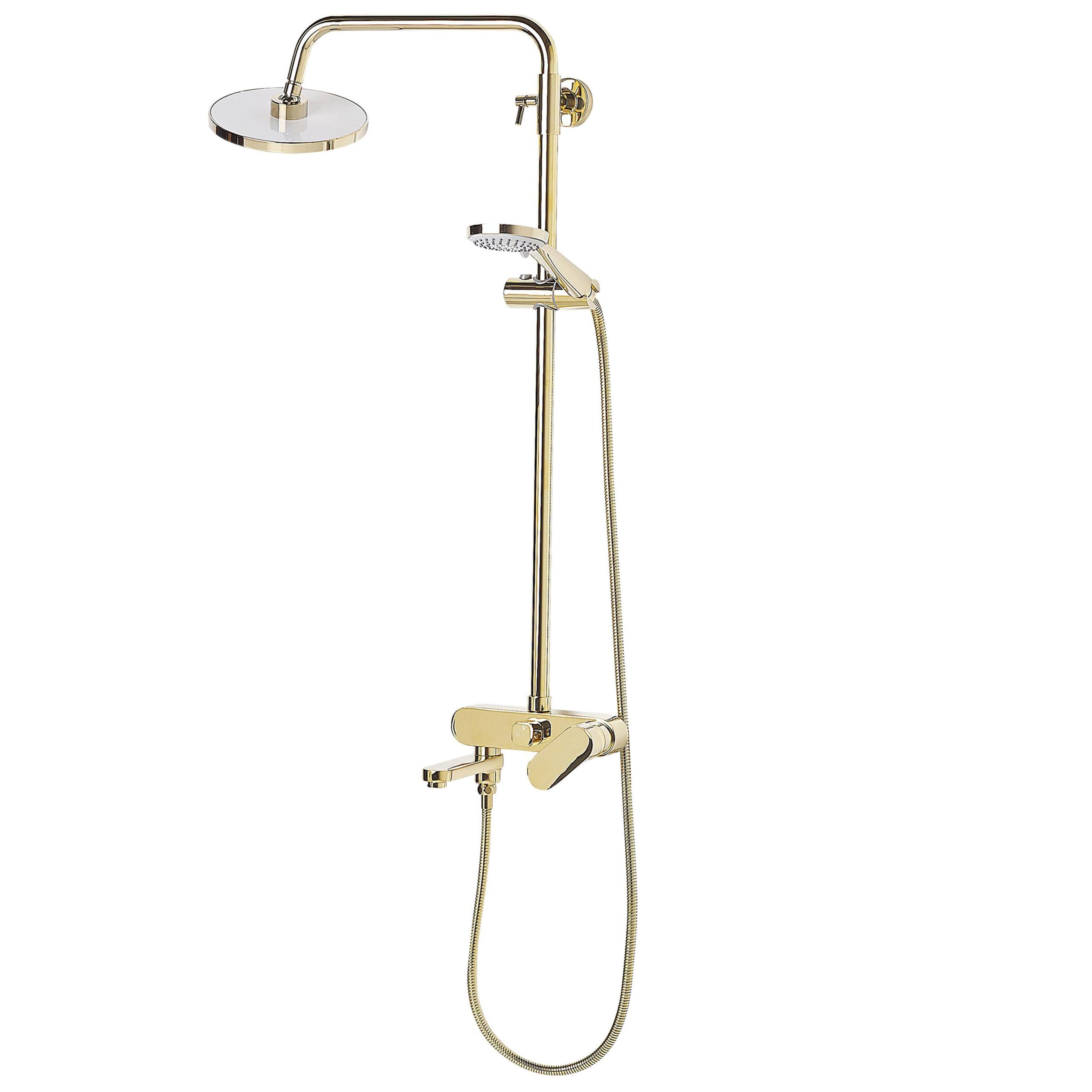 beliani-gurara-duschsystem-gold-kopfbrause-handbrause-messing image 5