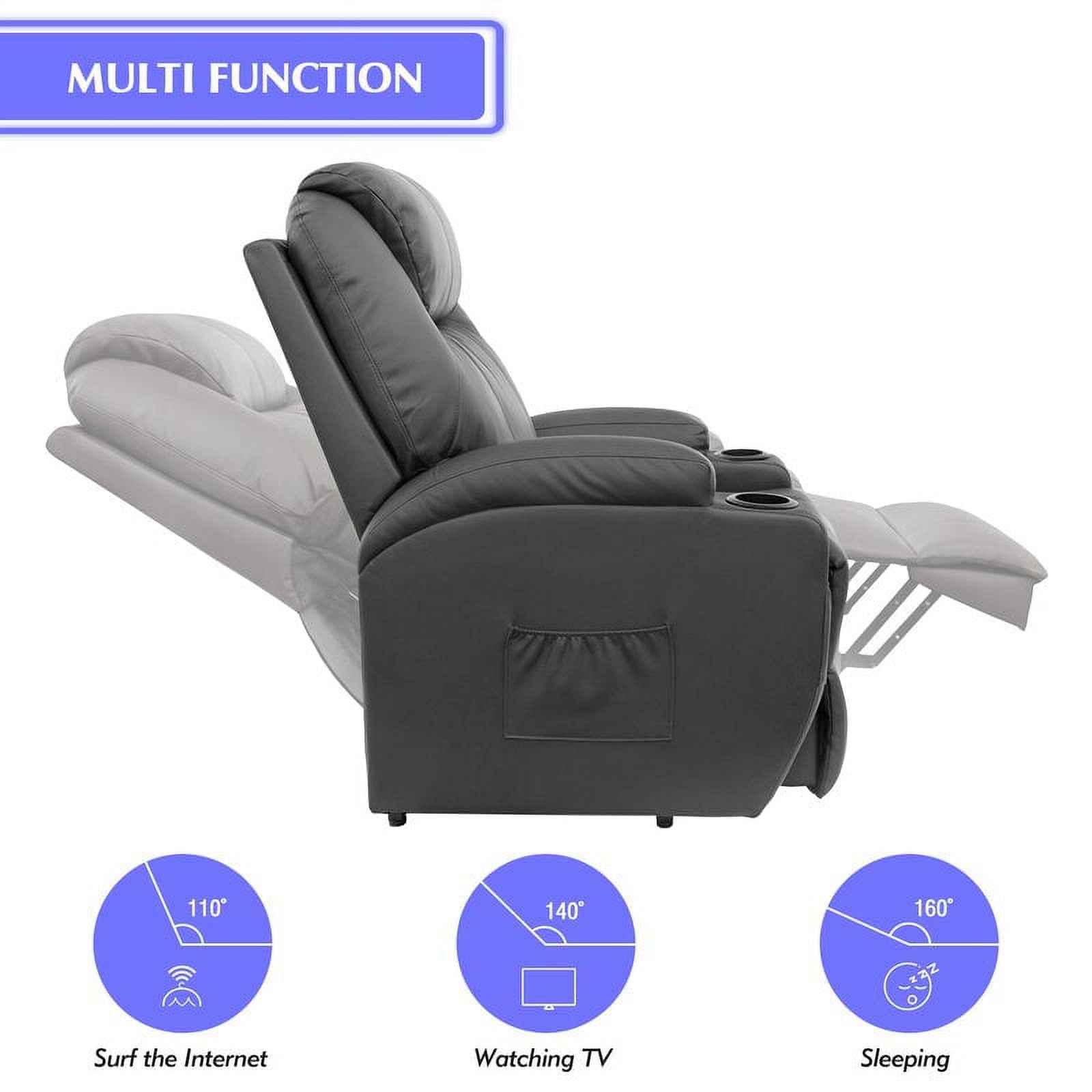 homall-recliner-chair-massagesessel-kunstleder-schwarz image 8