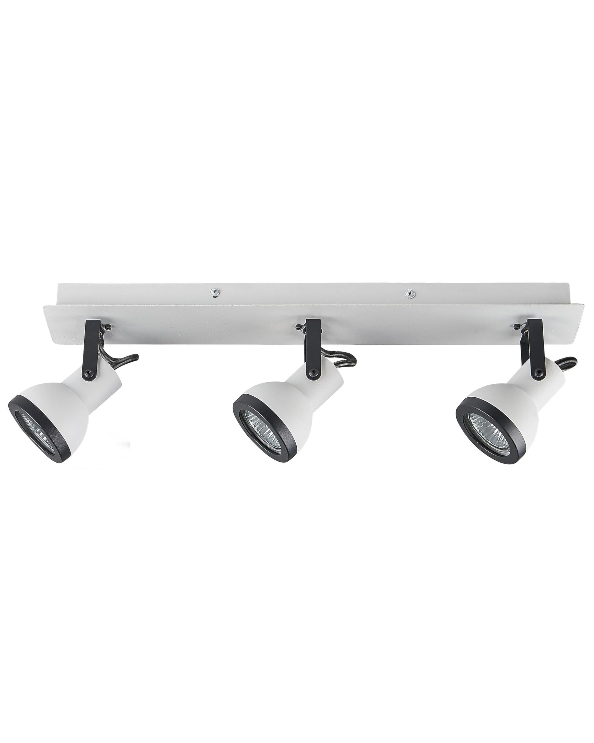 beliani-baro-deckenlampe-3-flammig-wei-schwarz-metall image 1