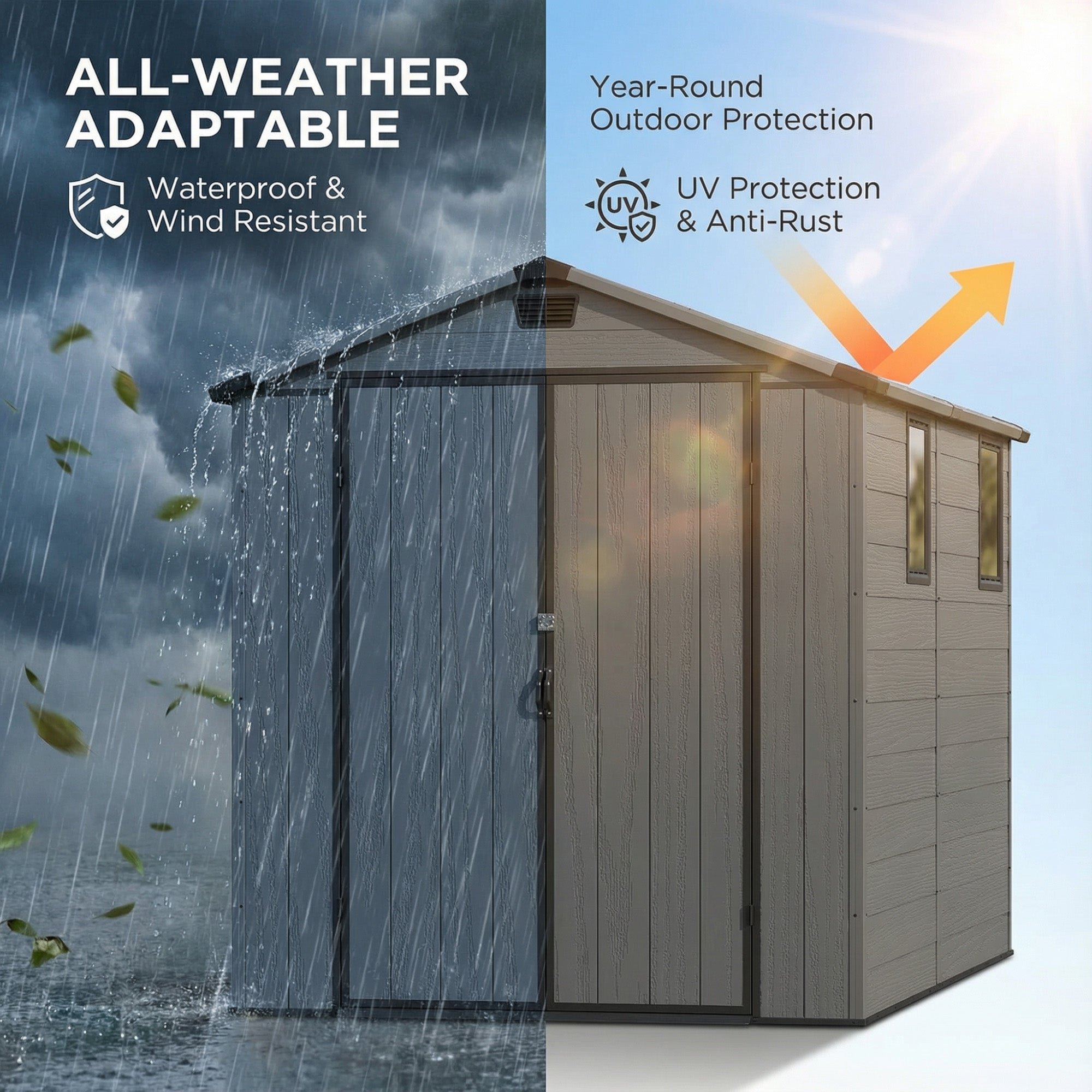 homall-metal-shed-ger-teschuppen-6x8ft-dunkelgrau-mit-fenster image 4