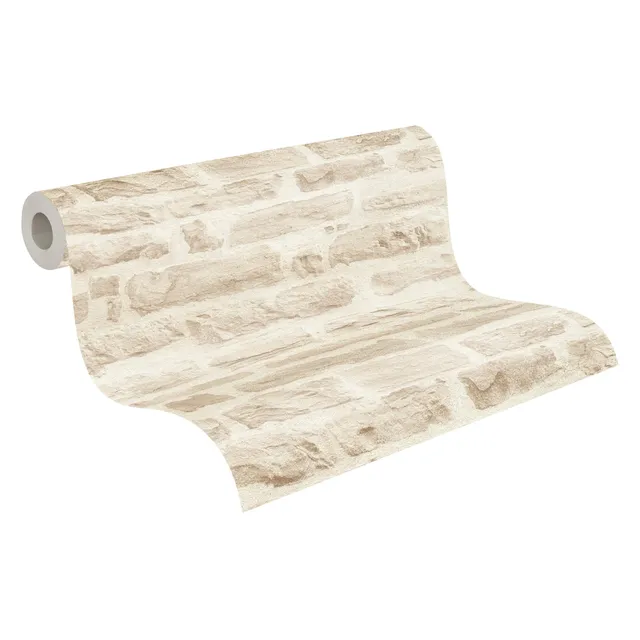 a-s-cr-ation-wood-n-stone-steintapete-beige-creme-355803 image 1