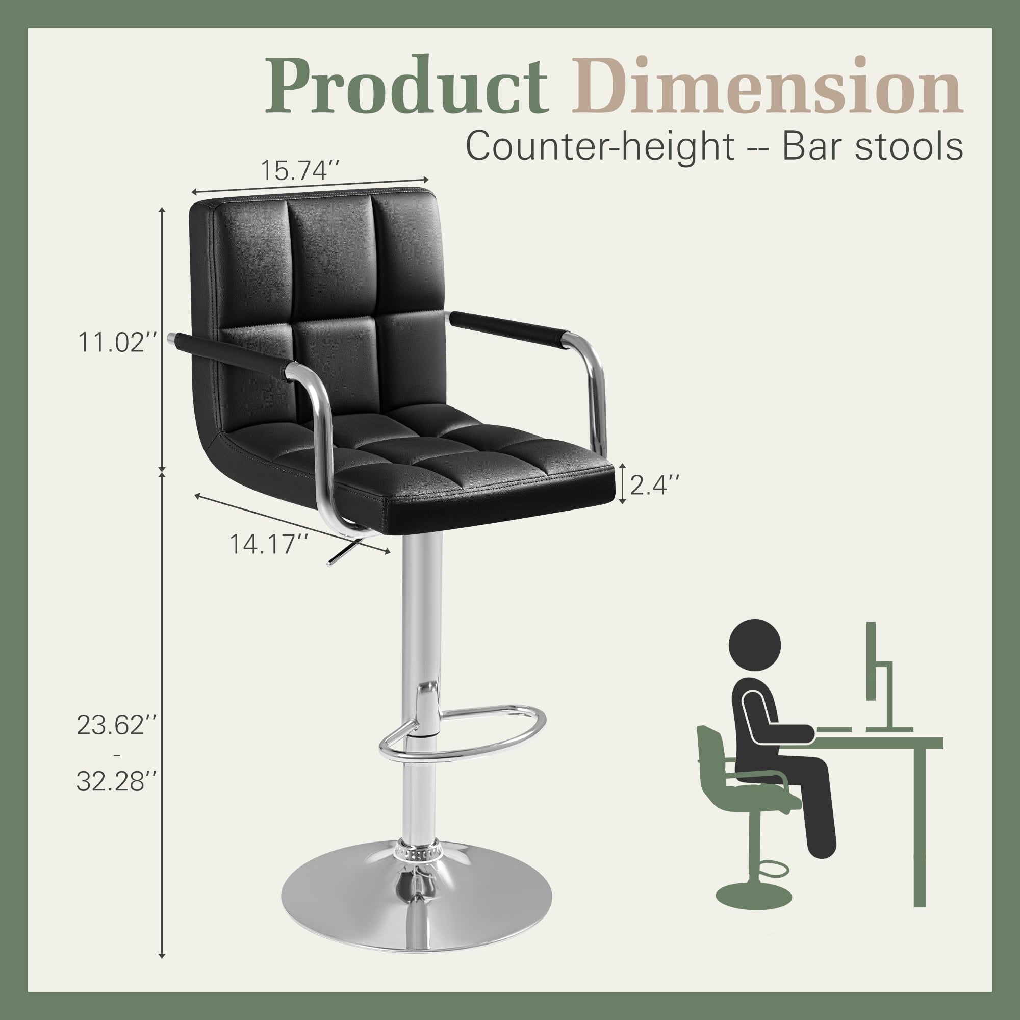 homall-bar-stool-barhocker-schwarz-2er-set-h-henverstellbar image 7