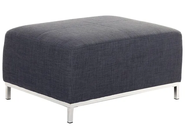 beliani-ottoman-sitzhocker-dunkelgrau-95x71-stoff-edelstahl image 1