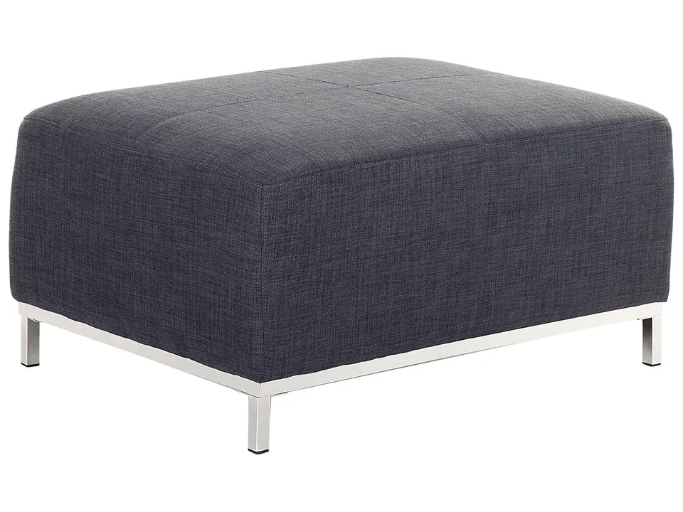 beliani-ottoman-sitzhocker-dunkelgrau-95x71-stoff-edelstahl image 1