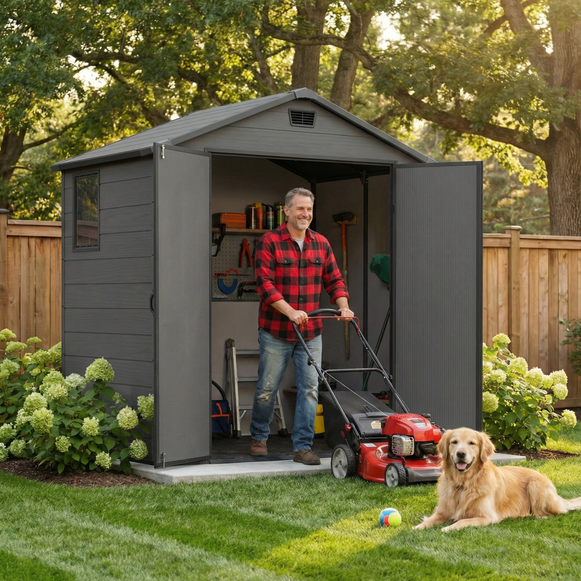 homall-metal-shed-ger-teschuppen-6x4ft-dunkelgrau image 5